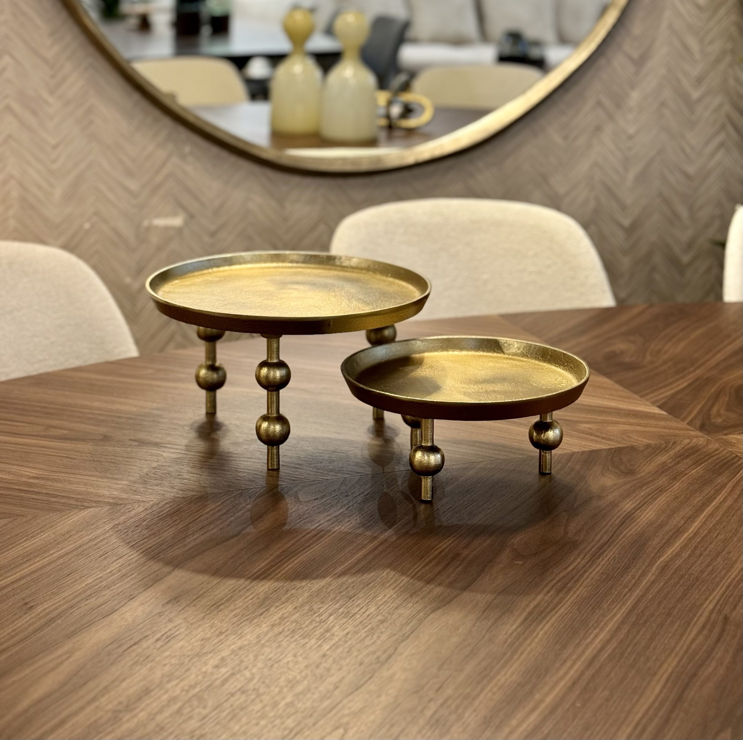 מגש זהב רגלי כדורים דגם ראבי