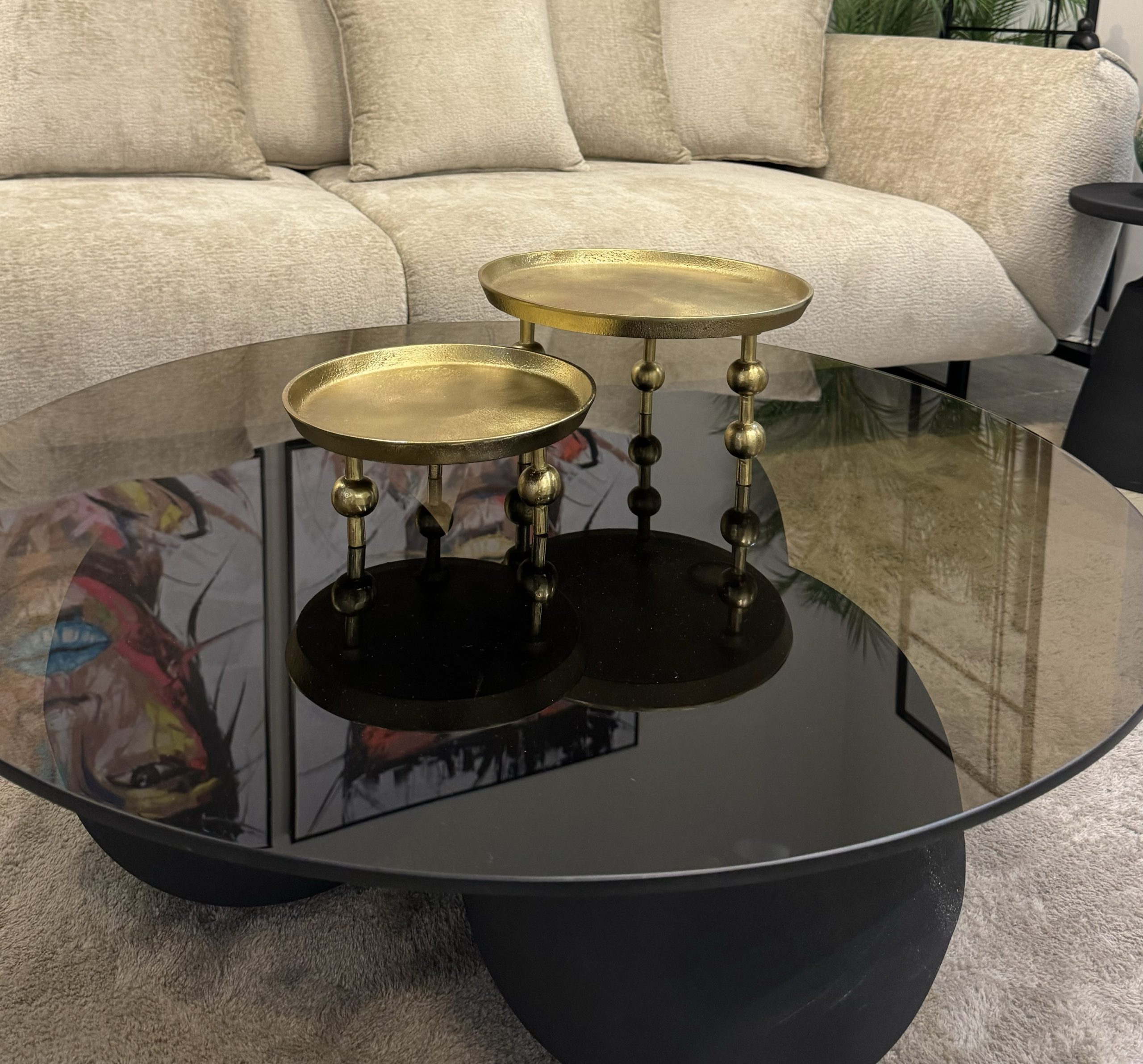 מגש זהב רגלי כדורים דגם ראבי