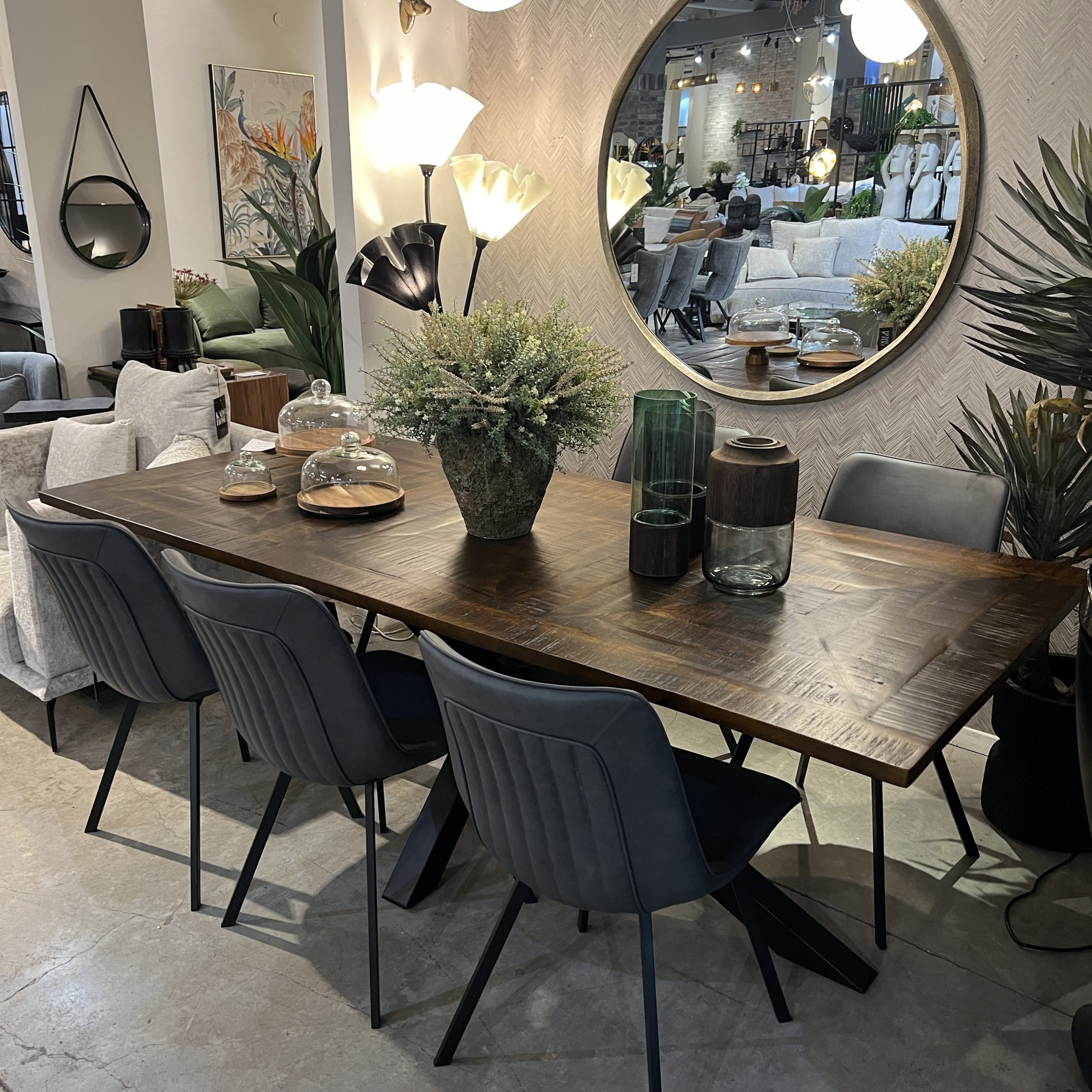 שולחן אוכל עץ סקוואר דגם סוניל