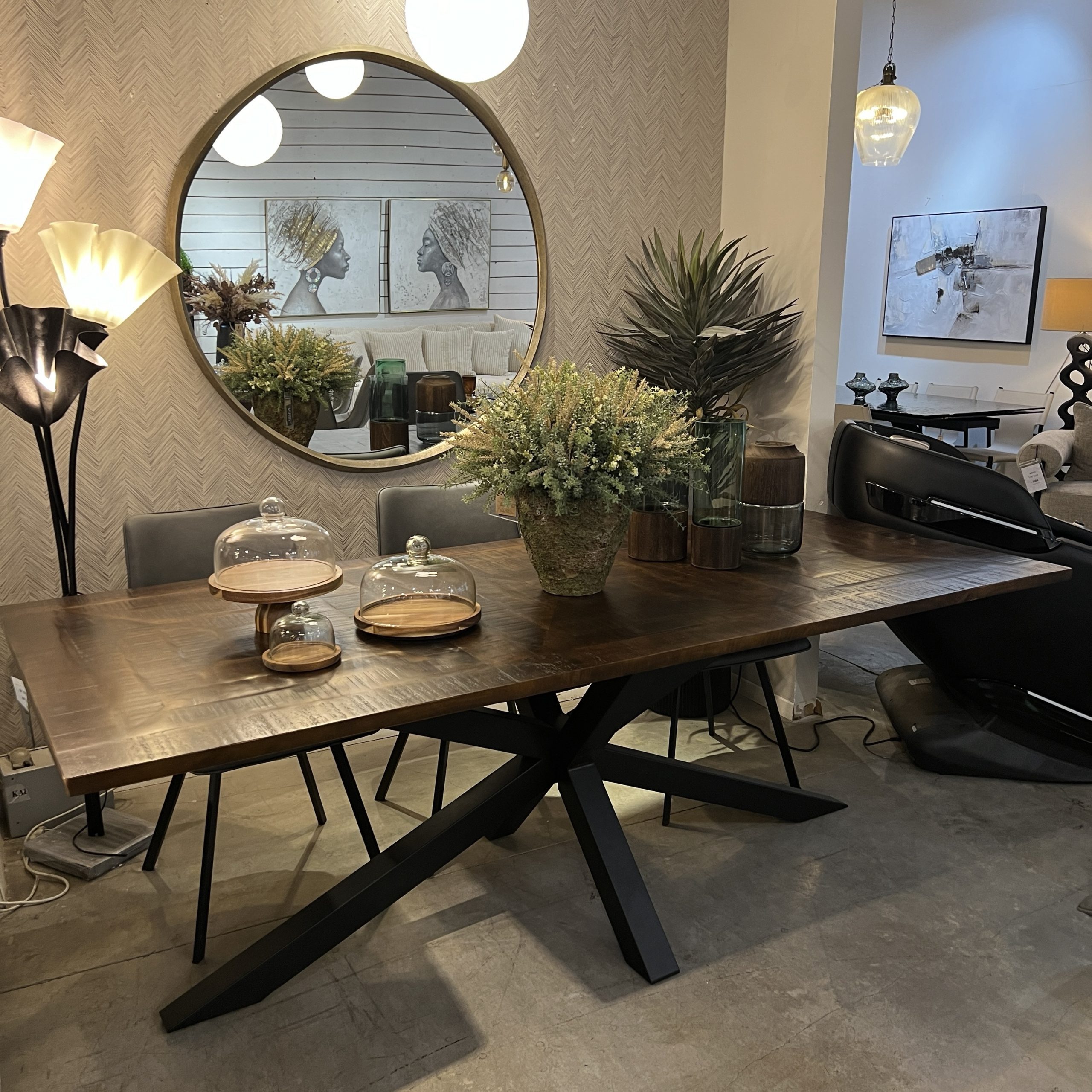 שולחן אוכל עץ סקוואר דגם סוניל