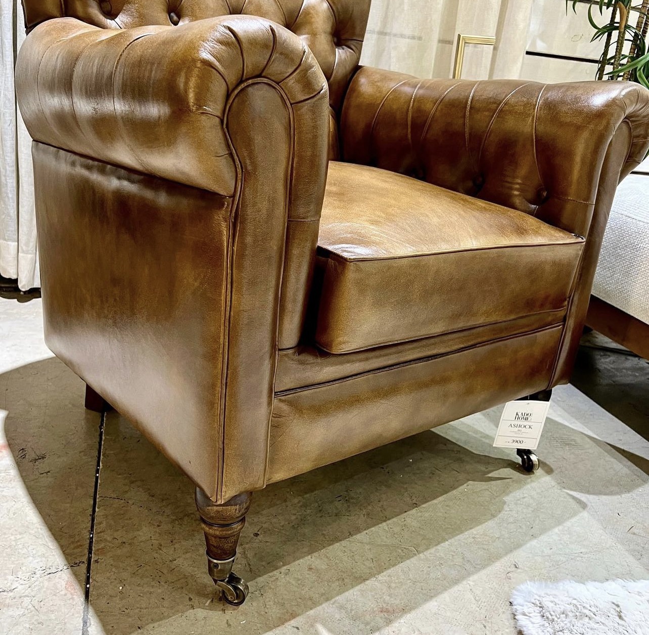 כורסא דגם אשוק עור קפיטונז חום photo number 5