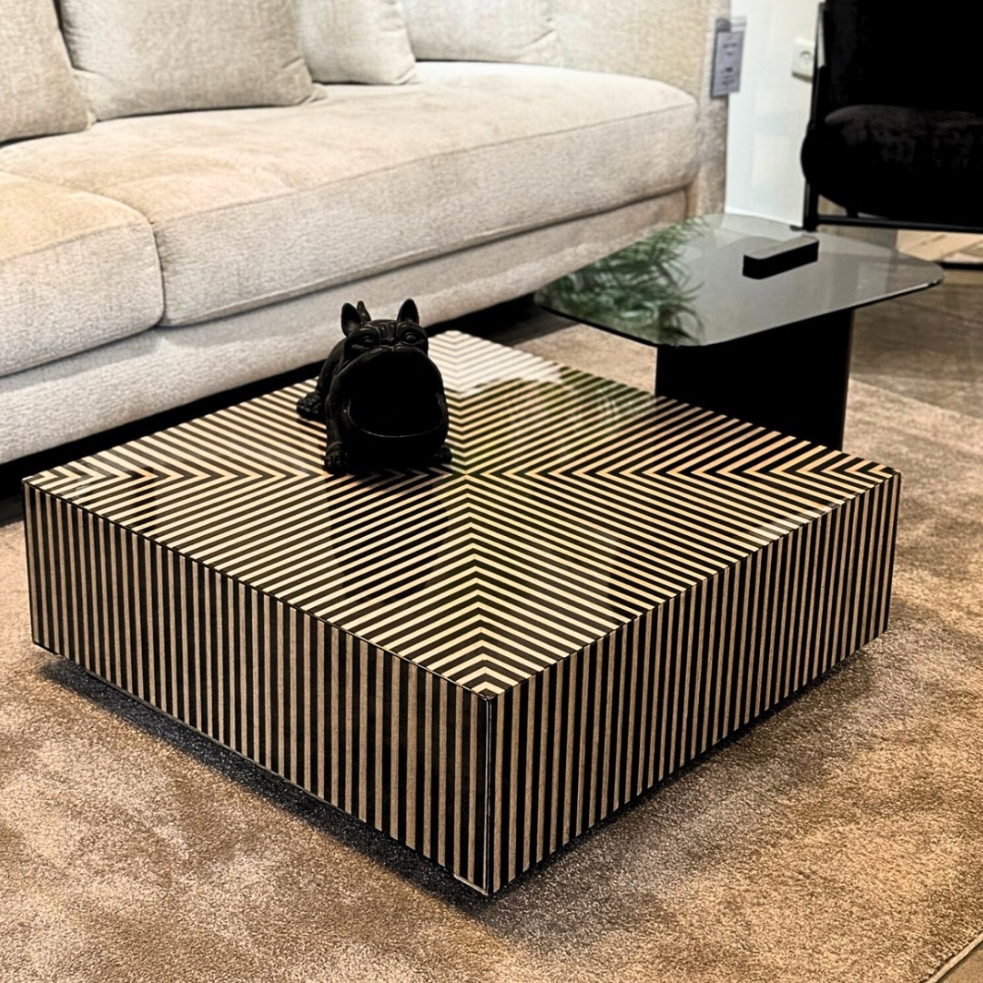 סט שולחנות סלון זברה מרובע נשכן מלבן דגם קימי photo number 6