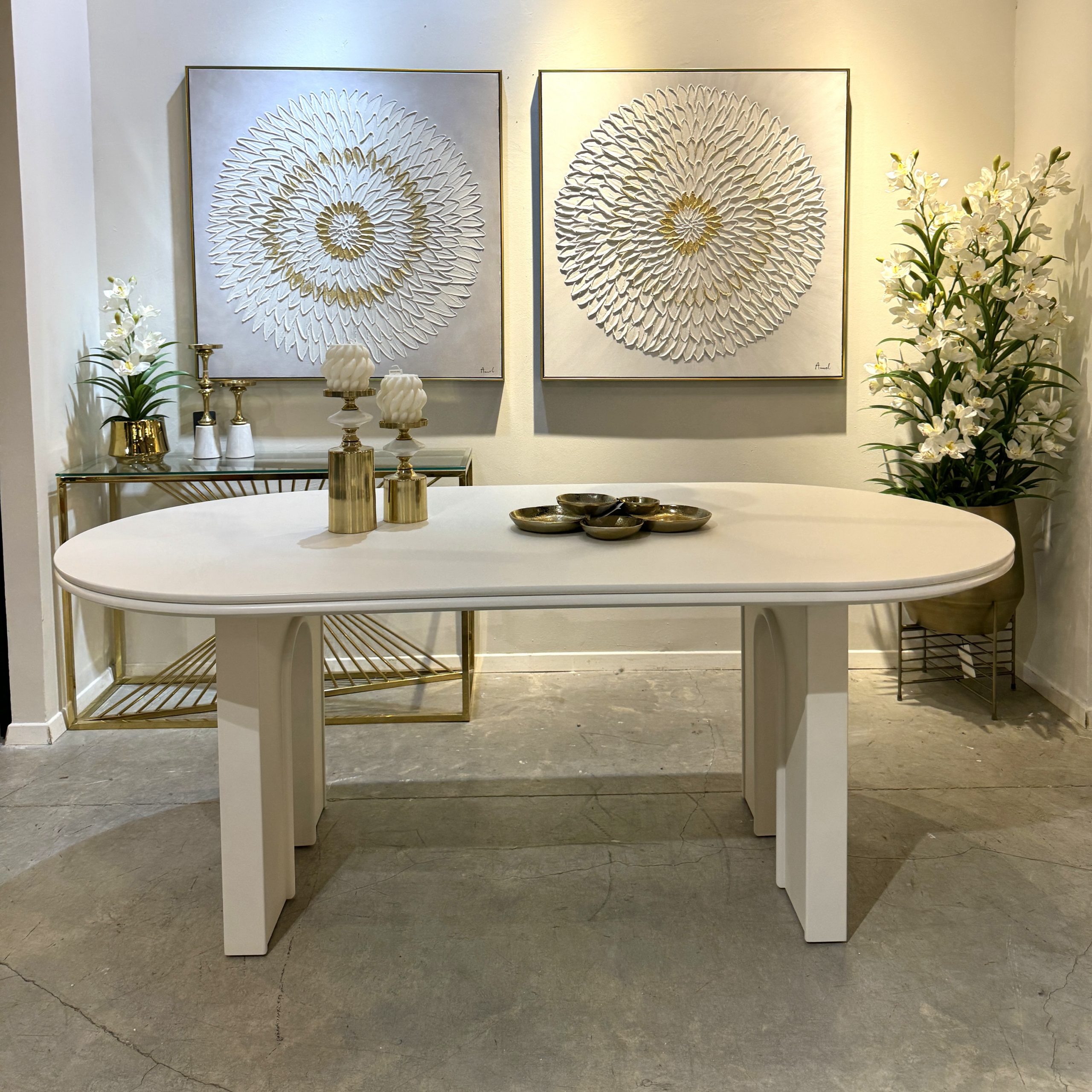 שולחן פינת אוכל אובלי בעיצוב מינימליסטי דגם היילי שולחן פינת אוכל אובלי בעיצוב מינימליסטי דגם היילי