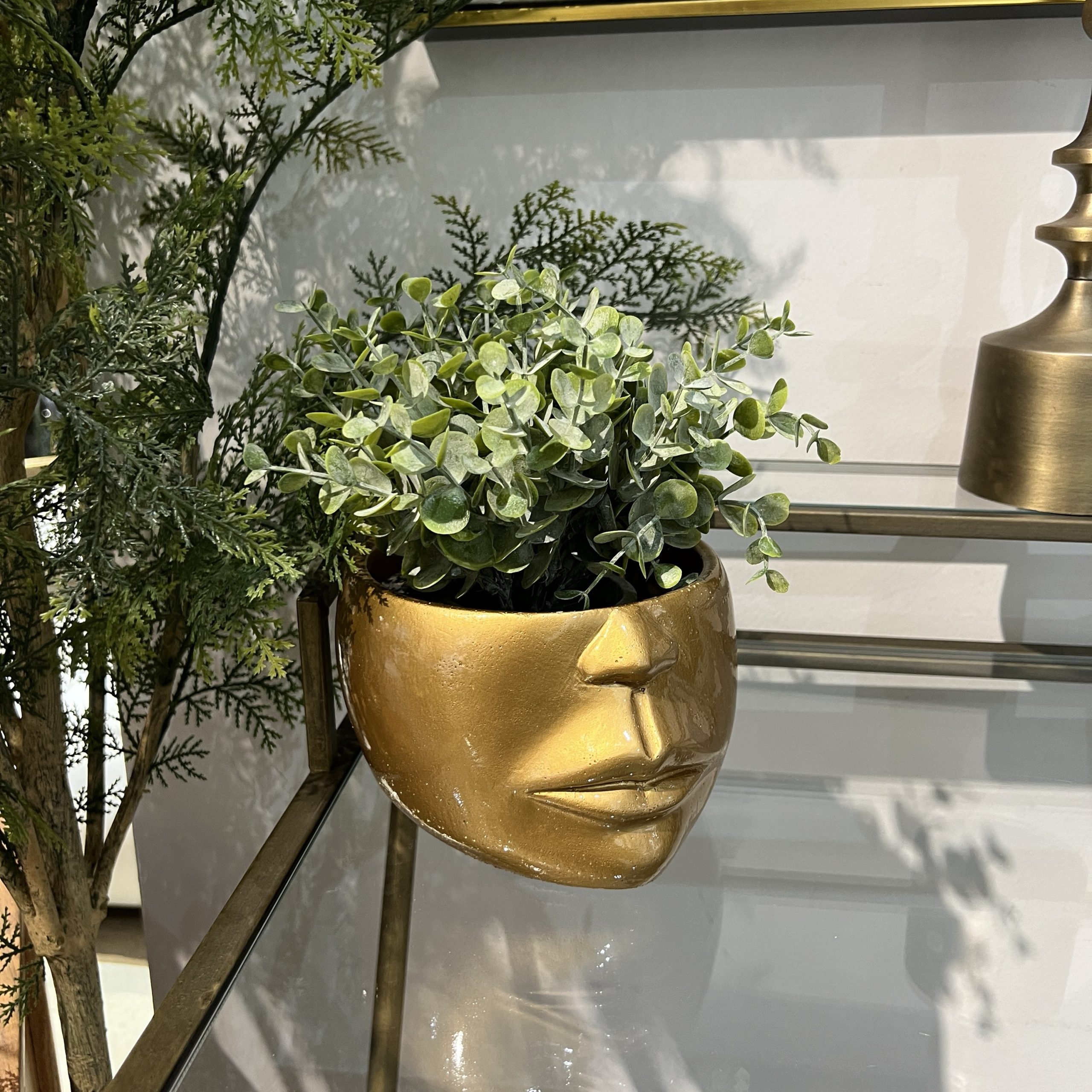 כד זהב מבריק חצי פנים בינוני כד זהב מבריק חצי פנים בינוני