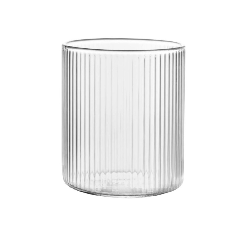 סט 6 כוסות שתיה קרה זכוכית פסים סט 6 כוסות שתיה קרה זכוכית פסים