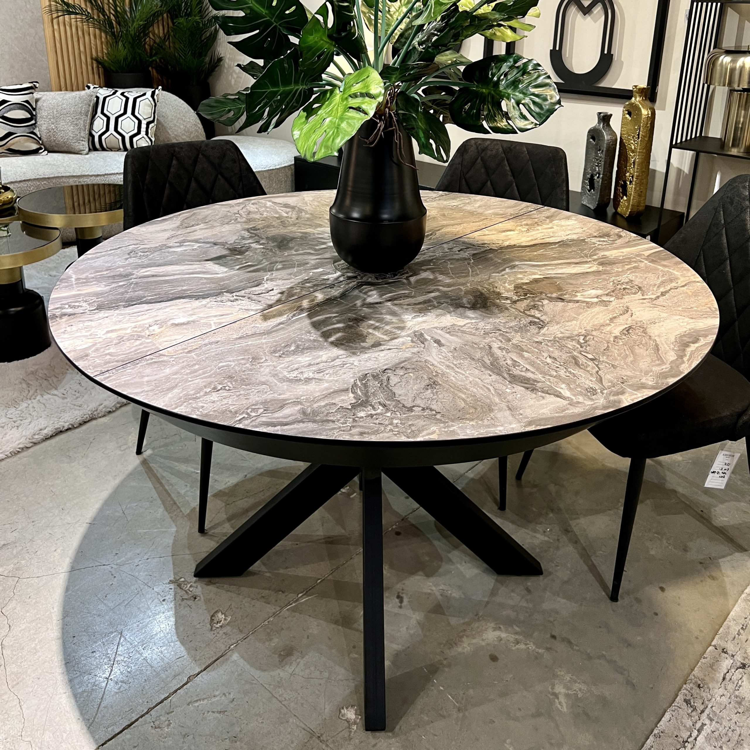 שולחן פינת אוכל עגול דגם שיפוע שולחן פינת אוכל עגול דגם שיפוע