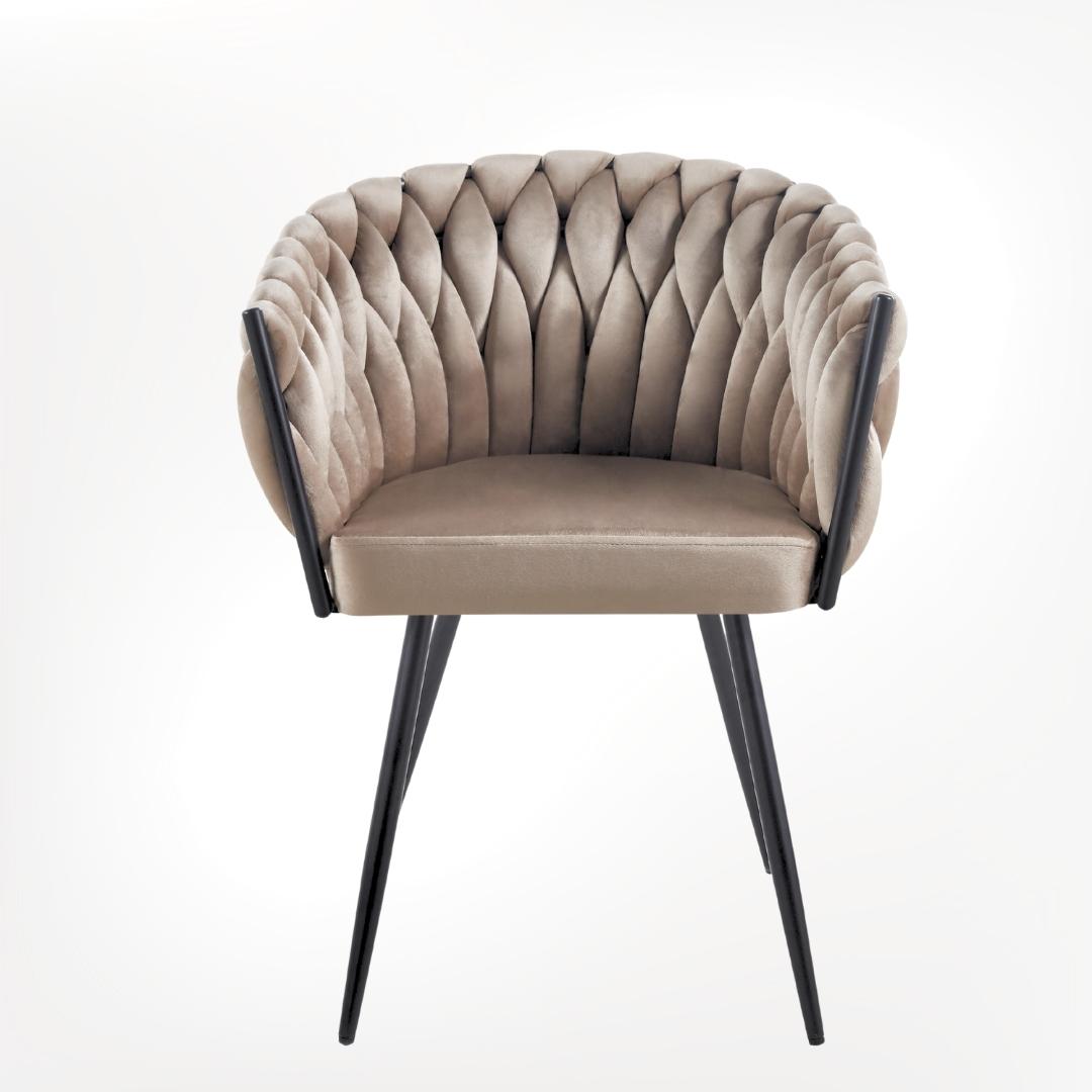 כיסא מעוצב יוקרתי בז דגם מורין photo number 5 כיסא פינת אוכל מעוצב