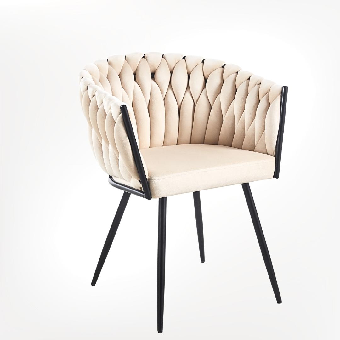 כיסא מעוצב יוקרתי שמנת דגם מורין כיסא מעוצב יוקרתי שמנת דגם מורין