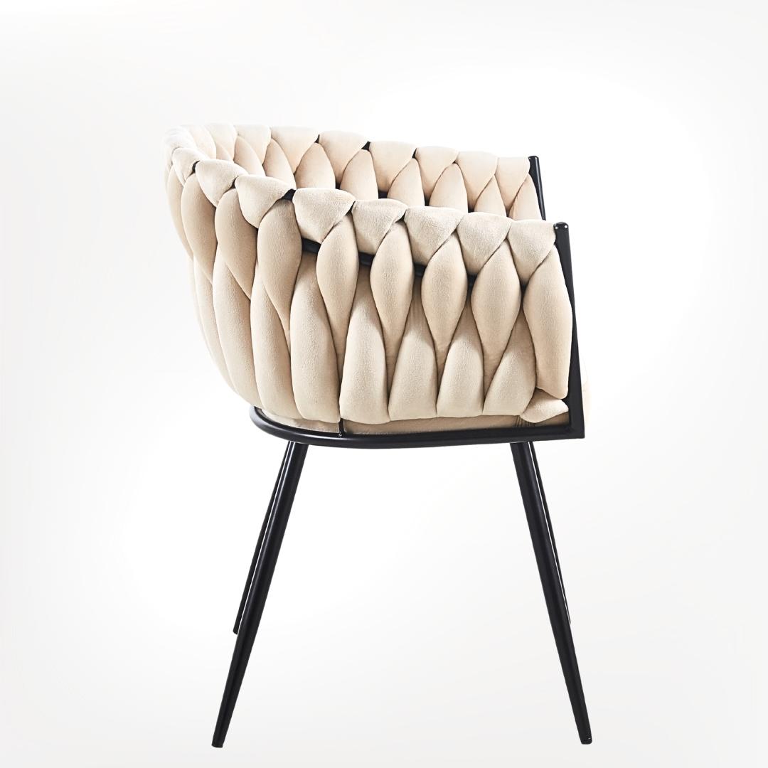 כיסא מעוצב יוקרתי שמנת דגם מורין כיסא מעוצב יוקרתי שמנת דגם מורין