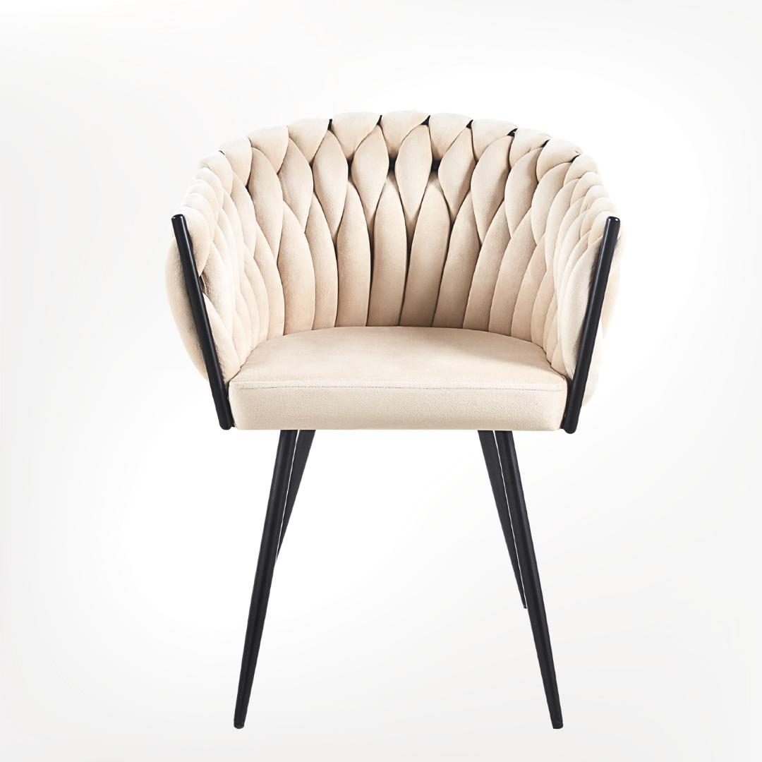 כיסא מעוצב יוקרתי שמנת דגם מורין photo number 6