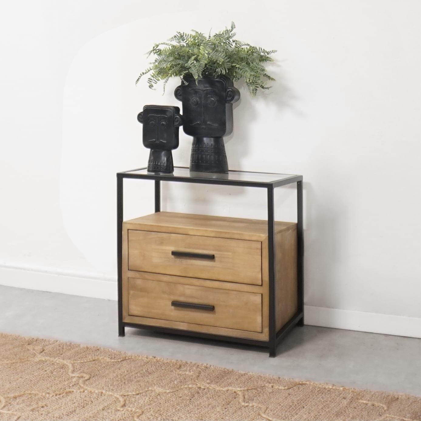 שידת צד ניו יורק למיטה 2 מגירות שידת צד ניו יורק למיטה 2 מגירות