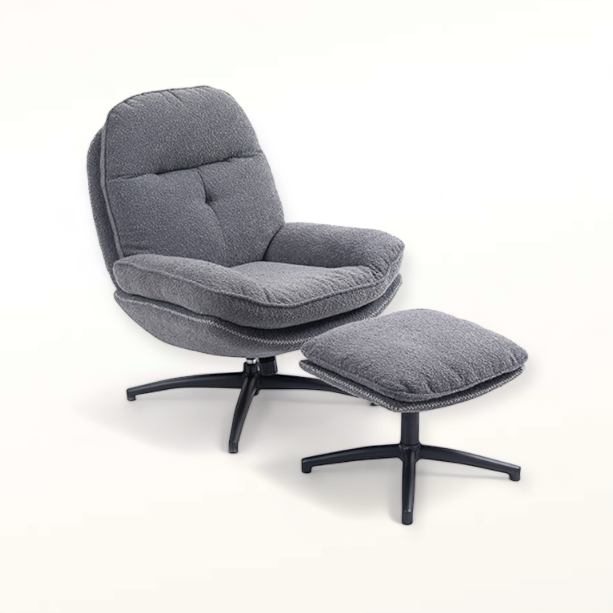 כורסא והדום בוקלה דגם ארי