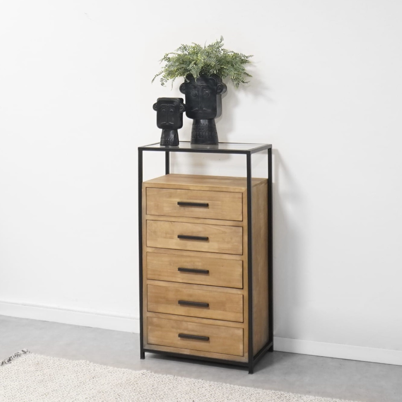 שידת ניו יורק 5 מגירות דגם שחם שידת ניו יורק 5 מגירות דגם שחם