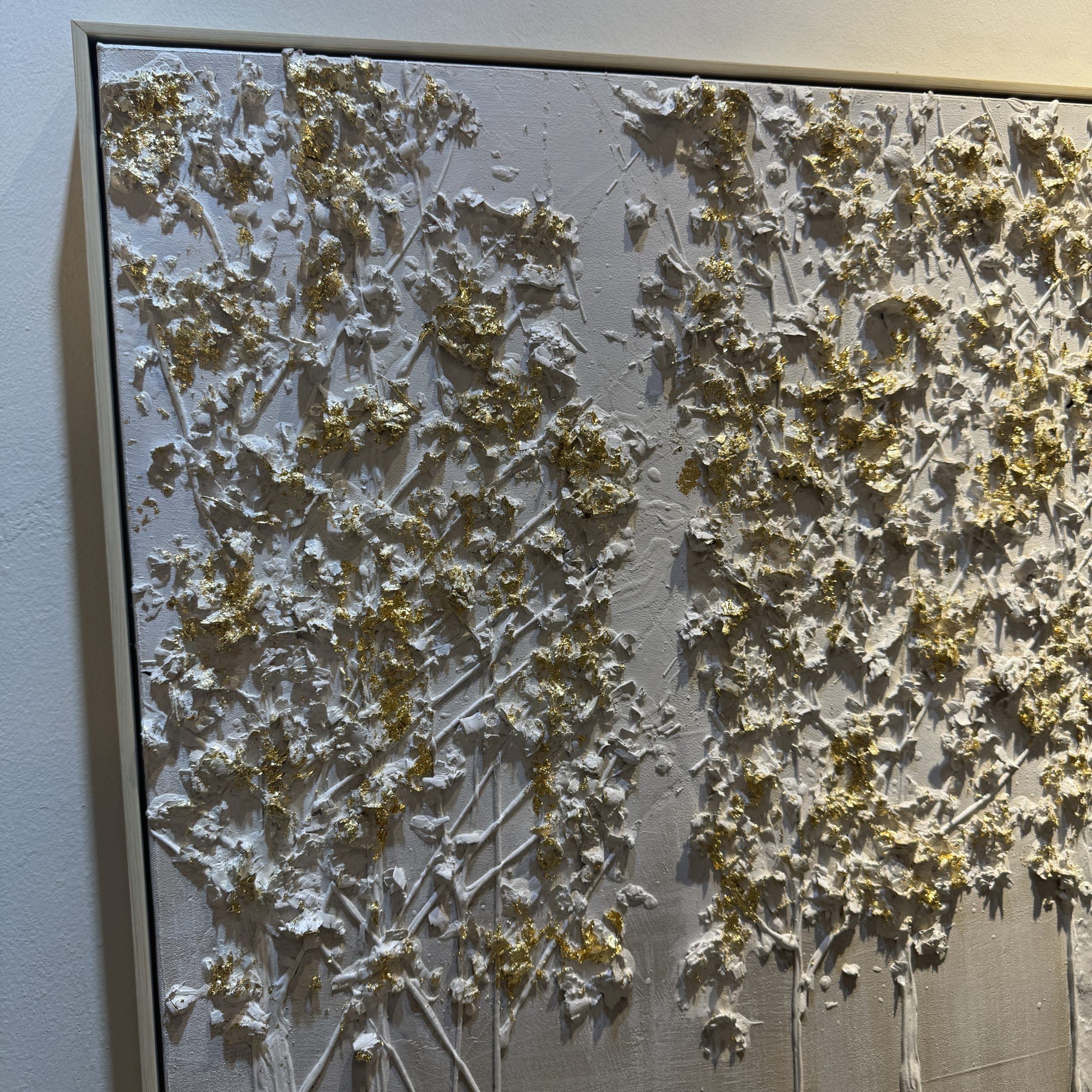 תמונת שמן אנאל עץ זהב בשילוב הדפסה עם מסגרת תמונת שמן אנאל עץ זהב בשילוב הדפסה עם מסגרת