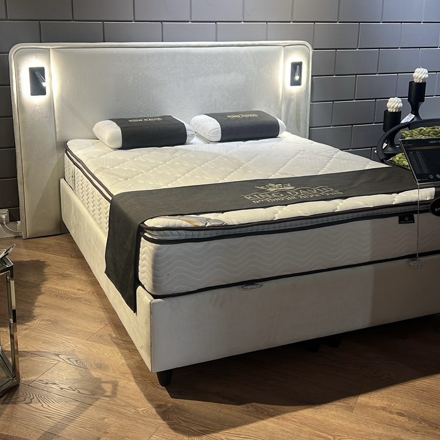 מיטה זוגית עם תאורה דגם יהלום מיטה זוגית עם תאורה דגם יהלום