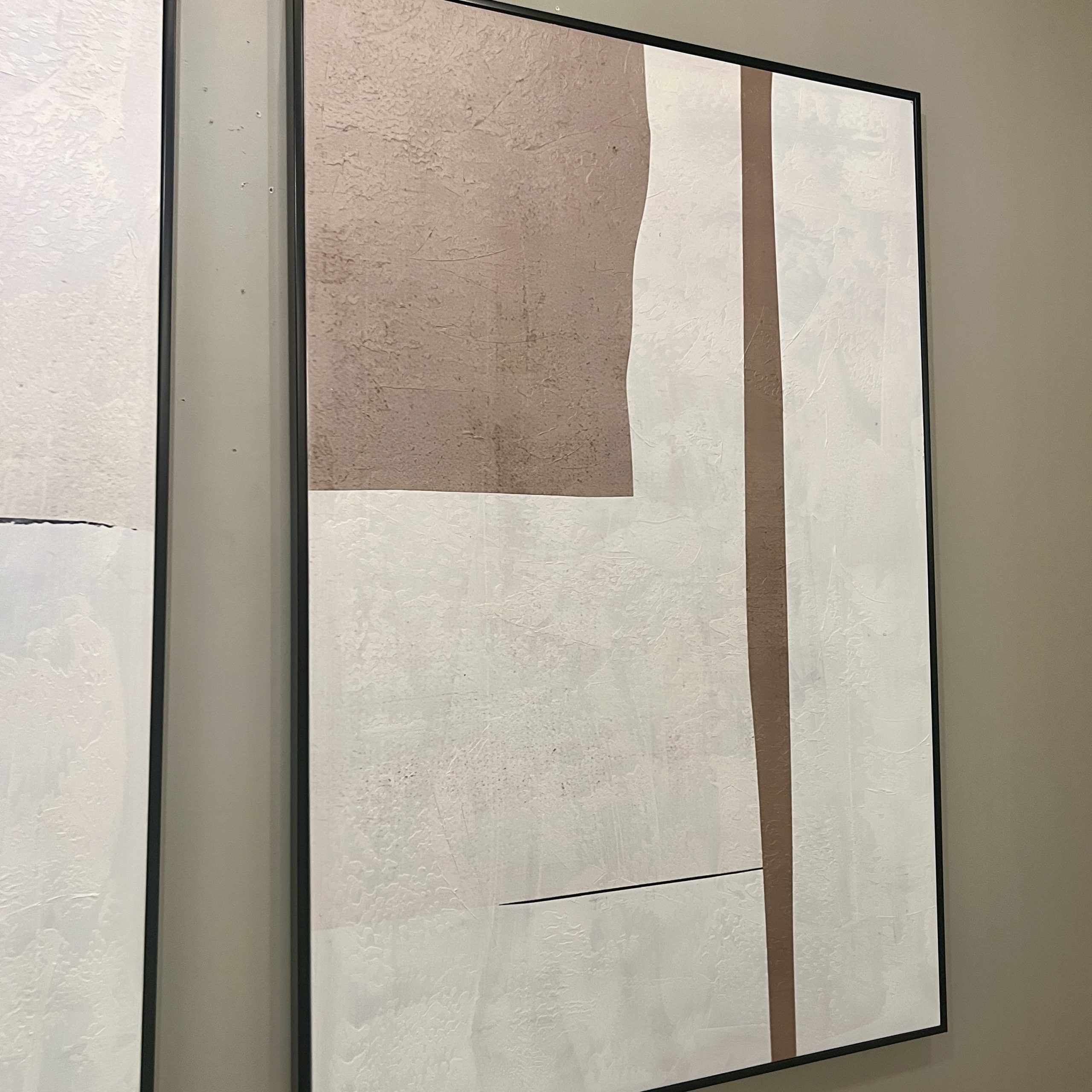 תמונה אבסטרקטית בז עבודת יד בשילוב מסגרת תמונה אבסטרקטית בז עבודת יד בשילוב מסגרת