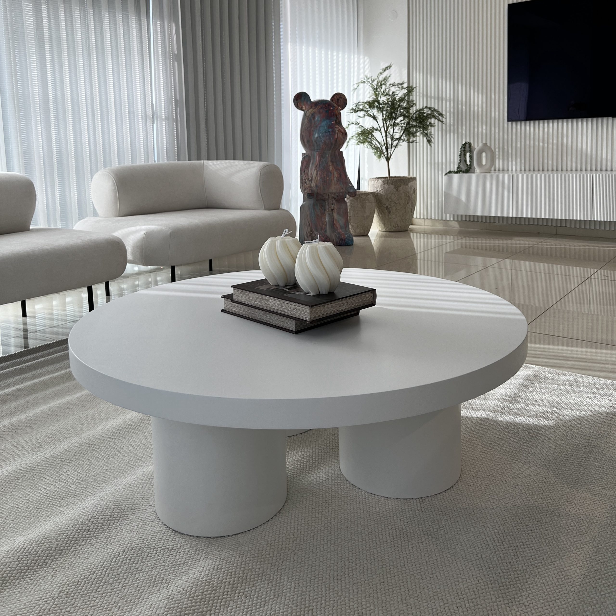 שולחן סלון עגול דגם ליני שולחן סלון עגול דגם ליני