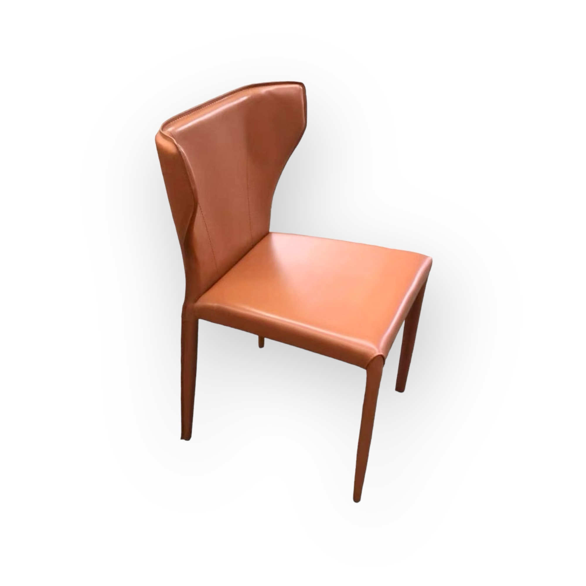 כיסא מעוצב יוקרתי דמוי עור חום דגם מרציאנו כיסא מעוצב יוקרתי דמוי עור חום דגם מרציאנו