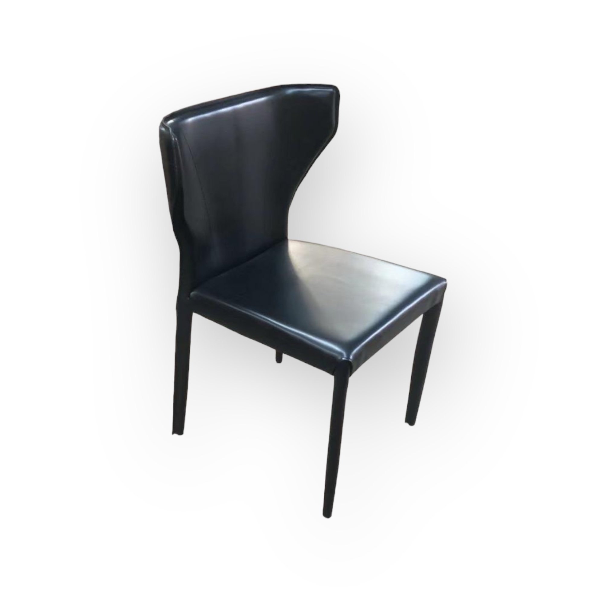 כיסא מעוצב יוקרתי דמוי עור שחור דגם מרציאנו כיסא מעוצב יוקרתי דמוי עור שחור דגם מרציאנו