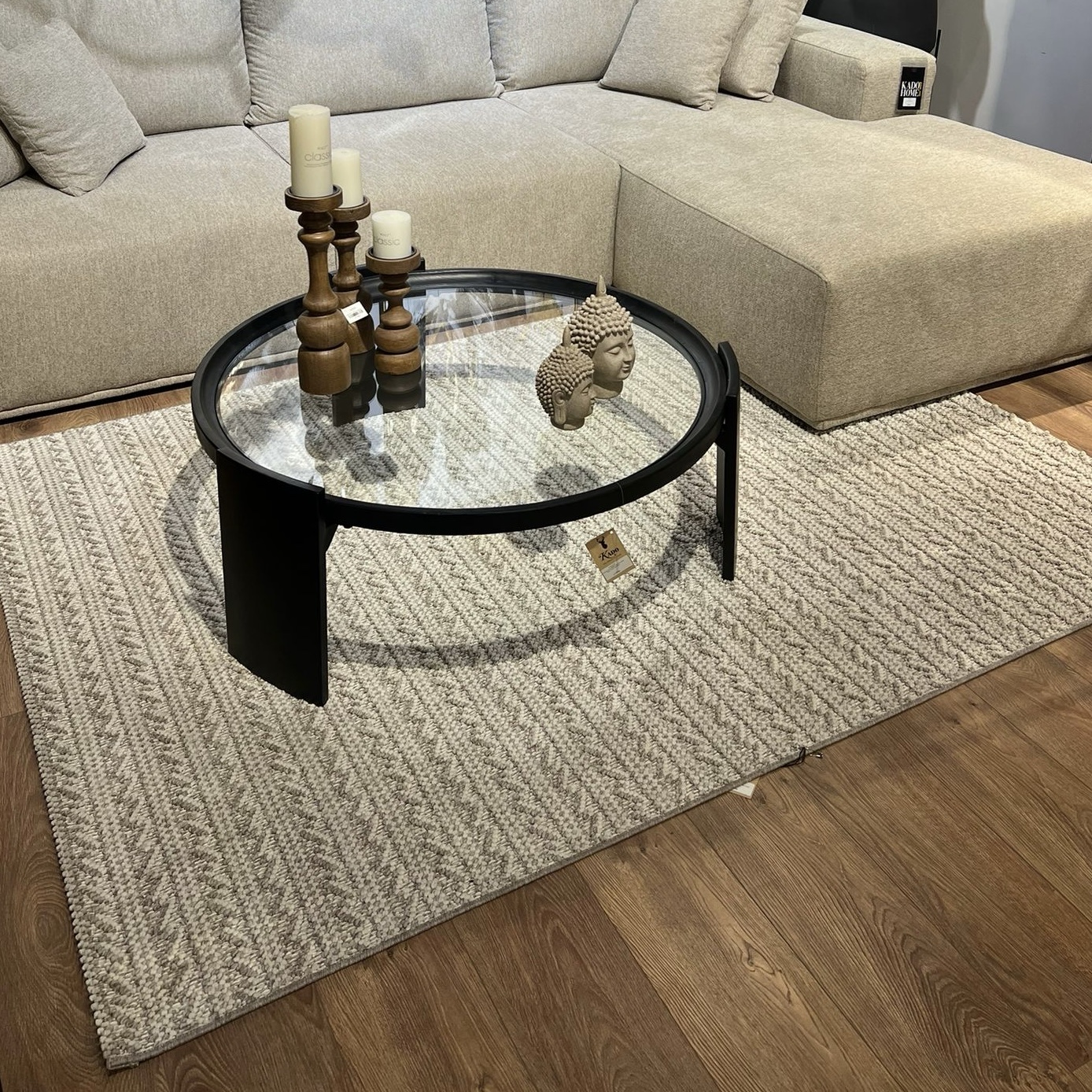 שטיח קליפורניה אפור לבן צמה שטוחה שטיח קליפורניה אפור לבן צמה שטוחה