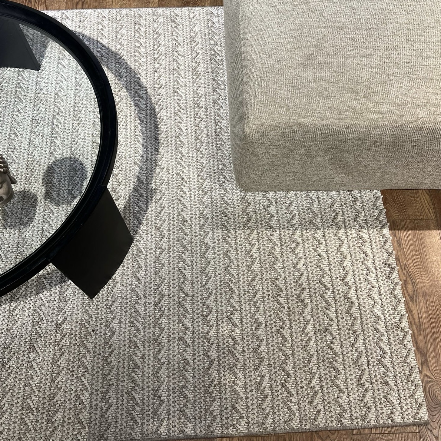 שטיח קליפורניה אפור לבן צמה שטוחה שטיח קליפורניה אפור לבן צמה שטוחה