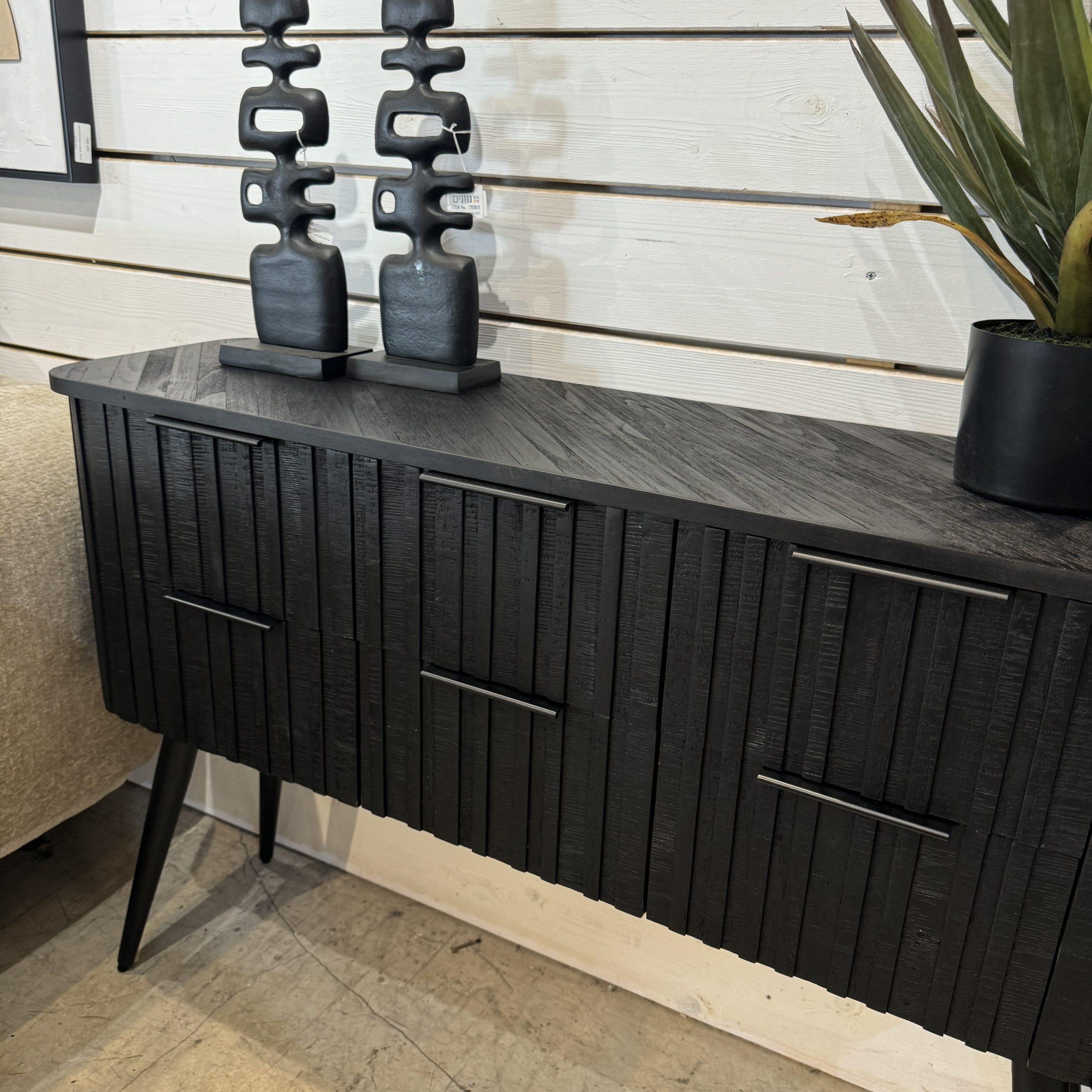 קונסולה 6 מגירות פישבונד שחור דגם רוני קונסולה 6 מגירות פישבונד שחור דגם רוני