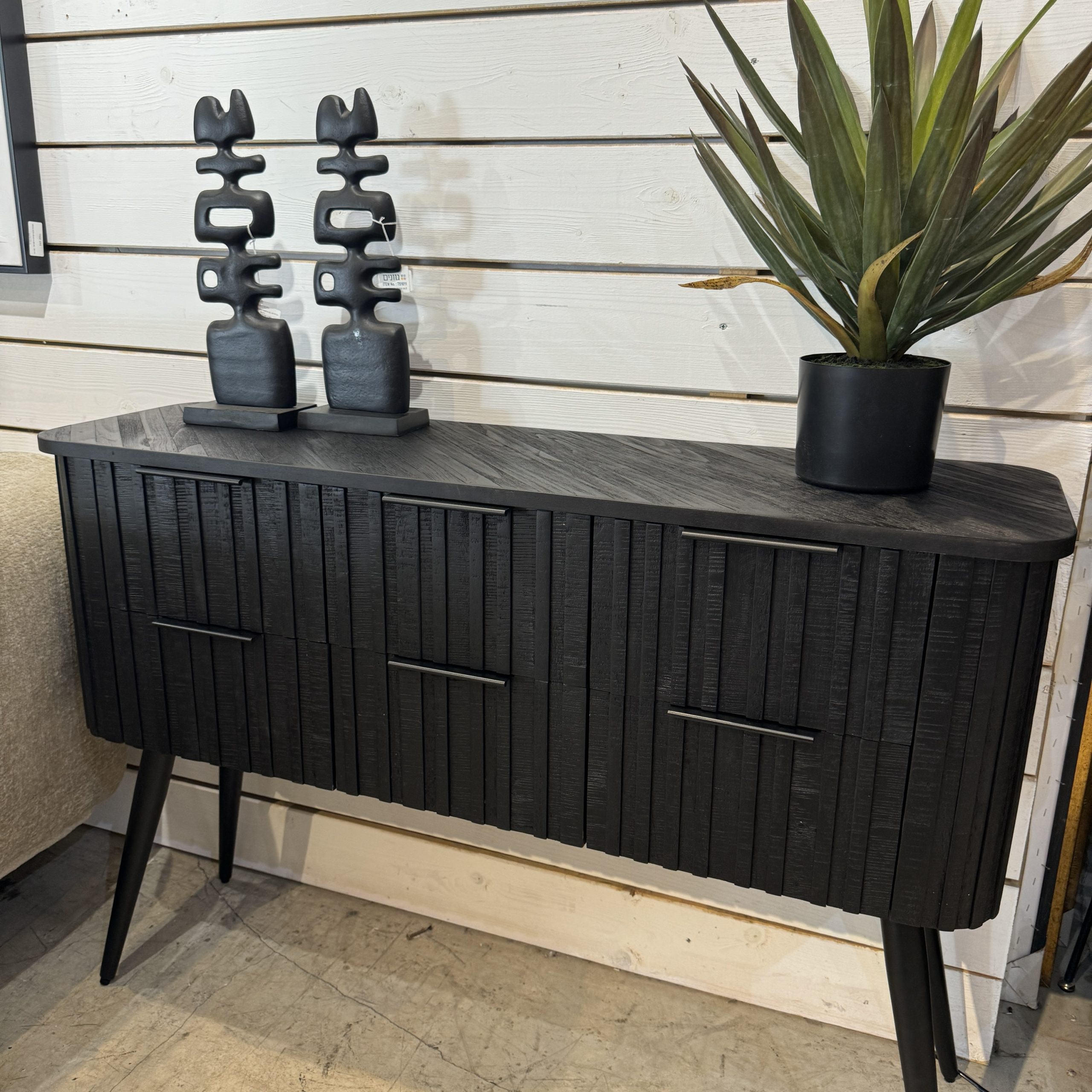 קונסולה 6 מגירות פישבונד שחור דגם רוני קונסולה 6 מגירות פישבונד שחור דגם רוני