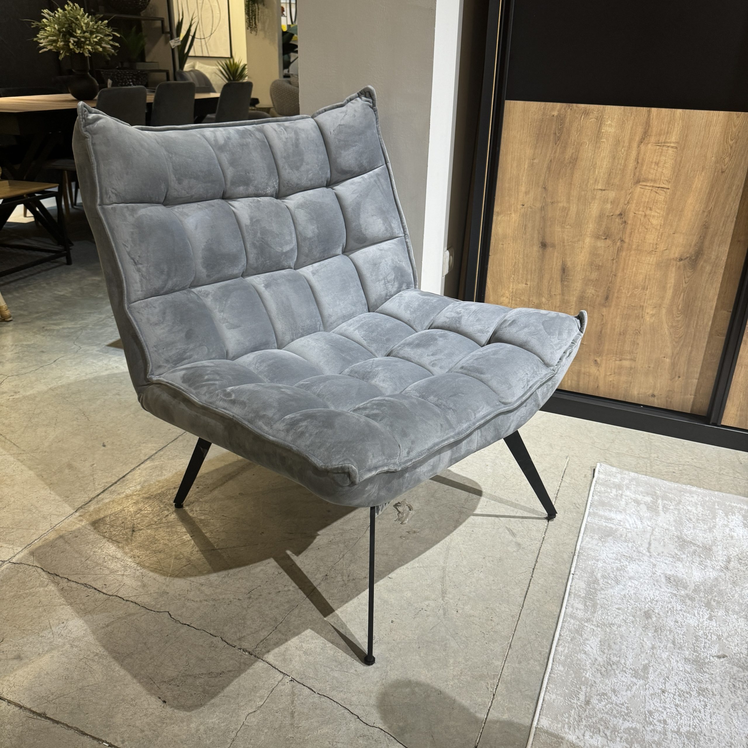 כורסא מעוצבת קוביות אפורה דגם מאיה כורסא מעוצבת קוביות אפורה דגם מאיה