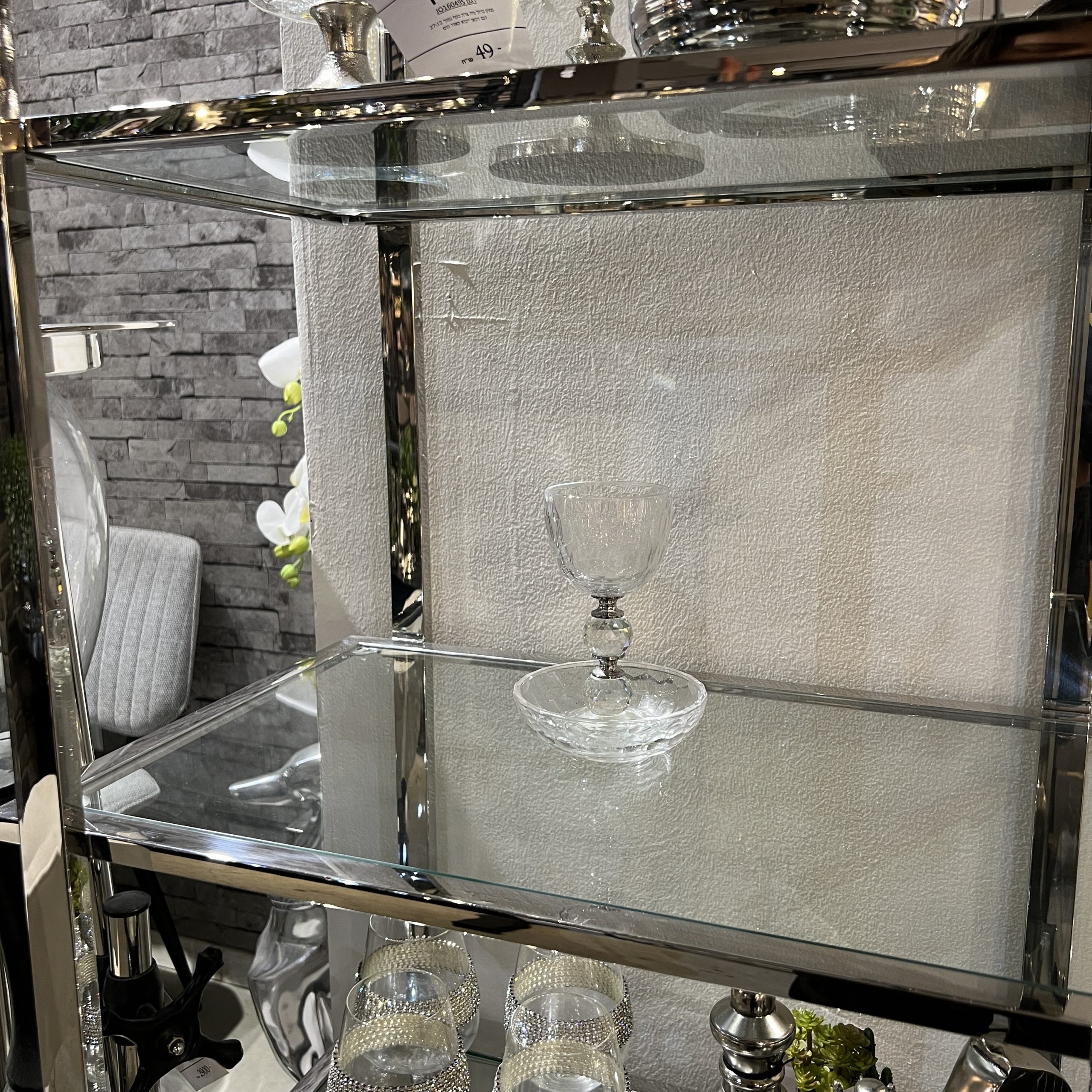 גביע קידוש ותחתית קריסטל שקוף גביע קידוש ותחתית קריסטל שקוף