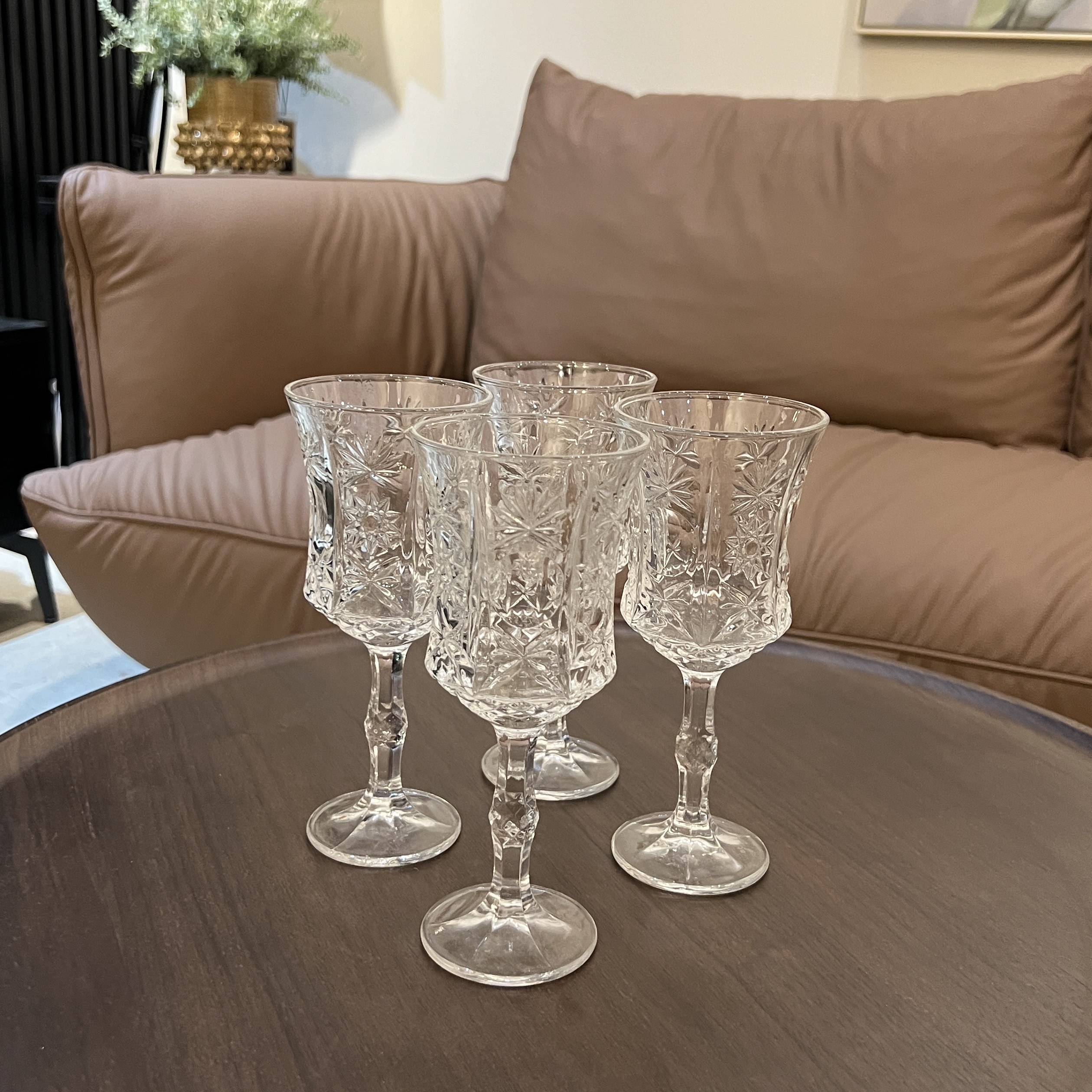 כוס גביע יין עיטורים קריסטל כוס גביע יין עיטורים קריסטל