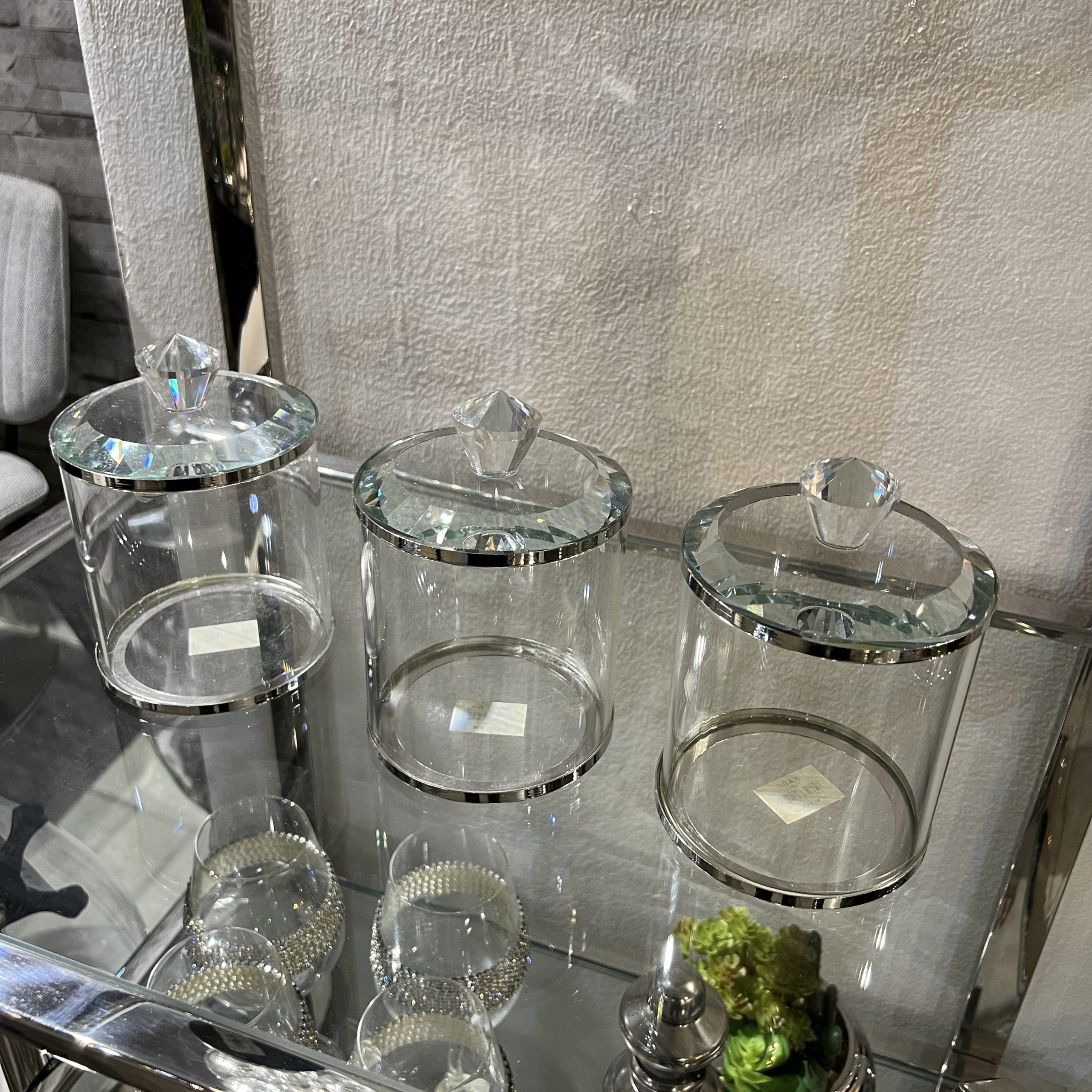 סט תה קפה סוכר זכוכית קריסטל סט תה קפה סוכר זכוכית קריסטל