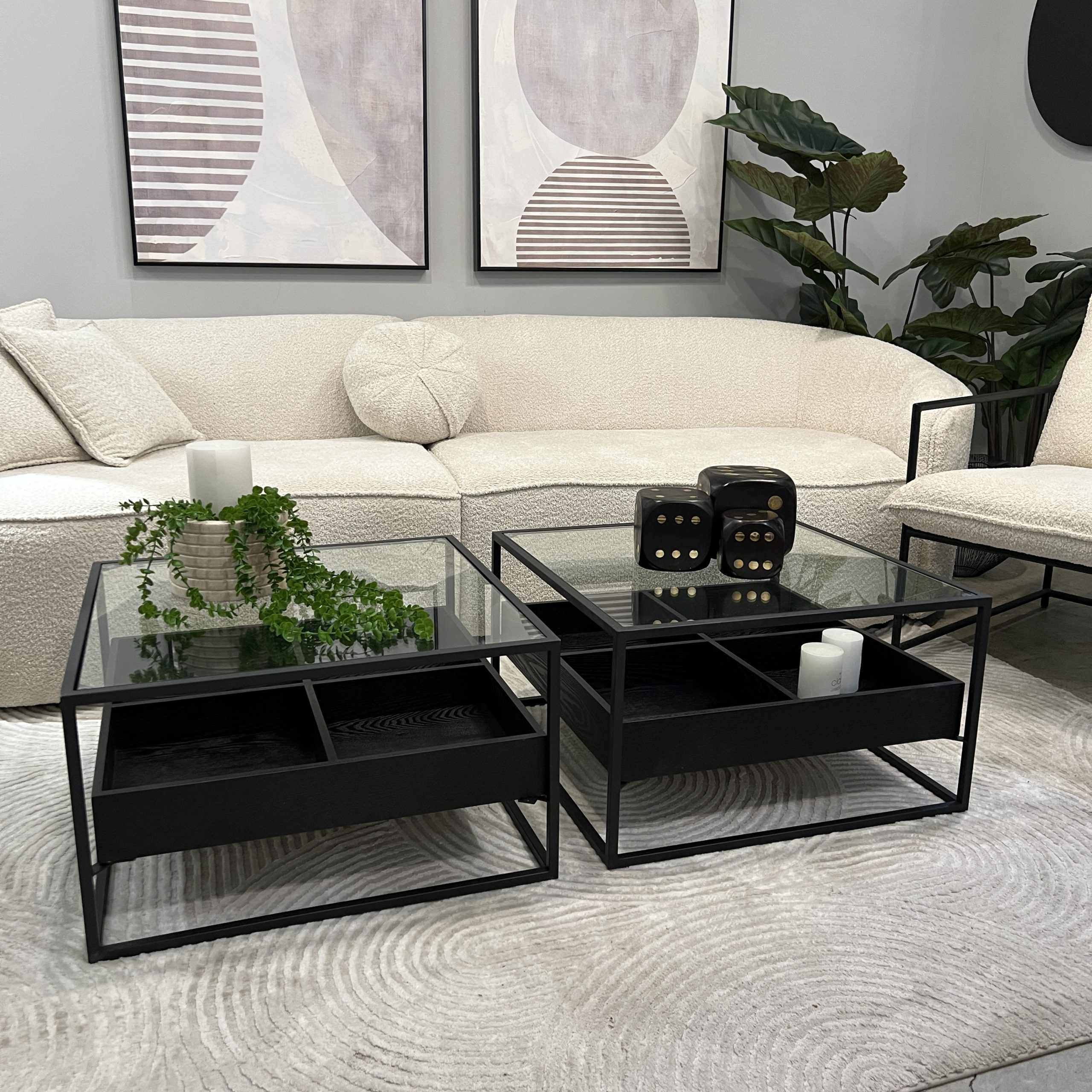 שולחן סלון דגם אלמוג מרובע שחור שולחן סלון דגם אלמוג מרובע שחור