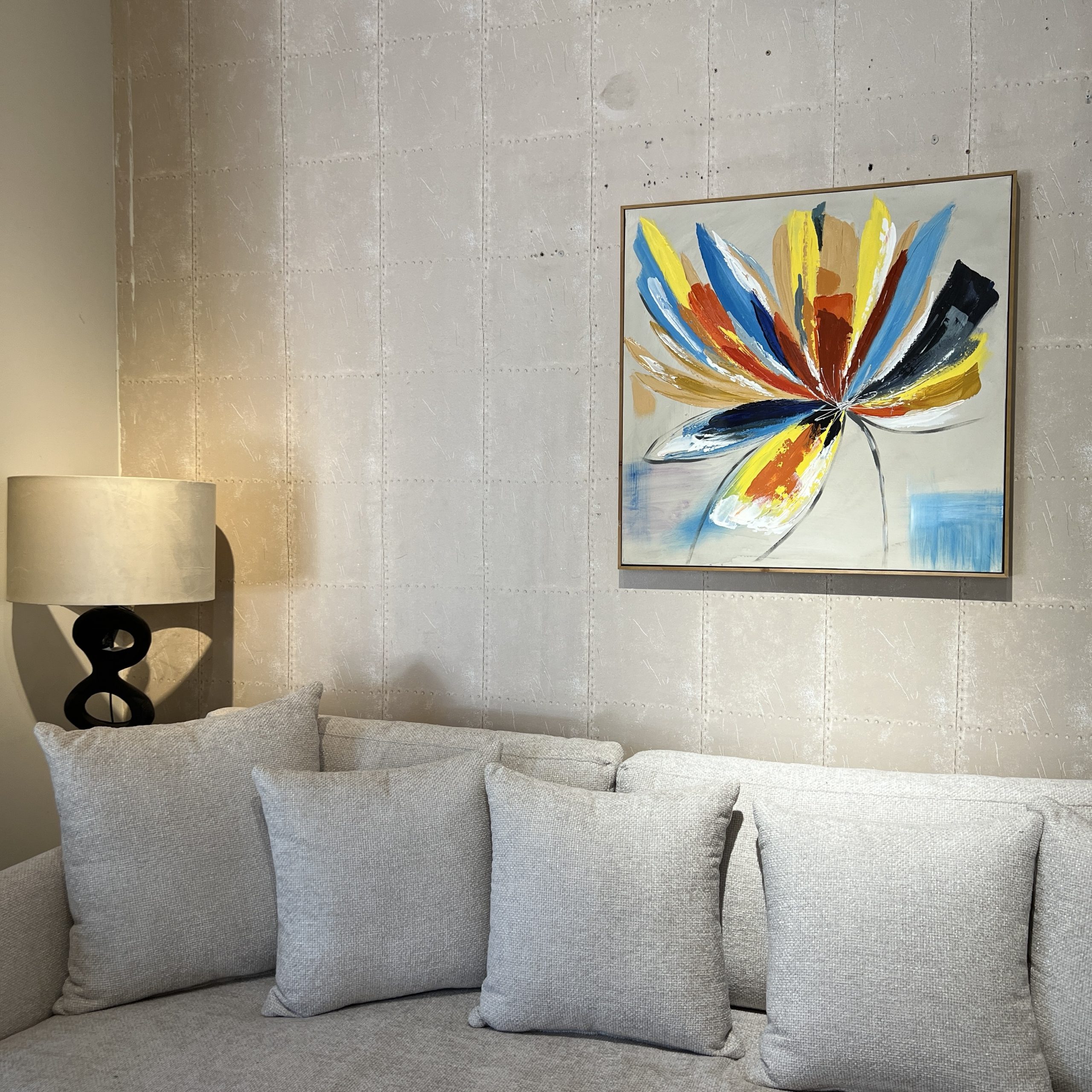 תמונה עבודת יד פרח צבעוני מסגרת עץ דגם איקו תמונה עבודת יד פרח צבעוני מסגרת עץ דגם איקו