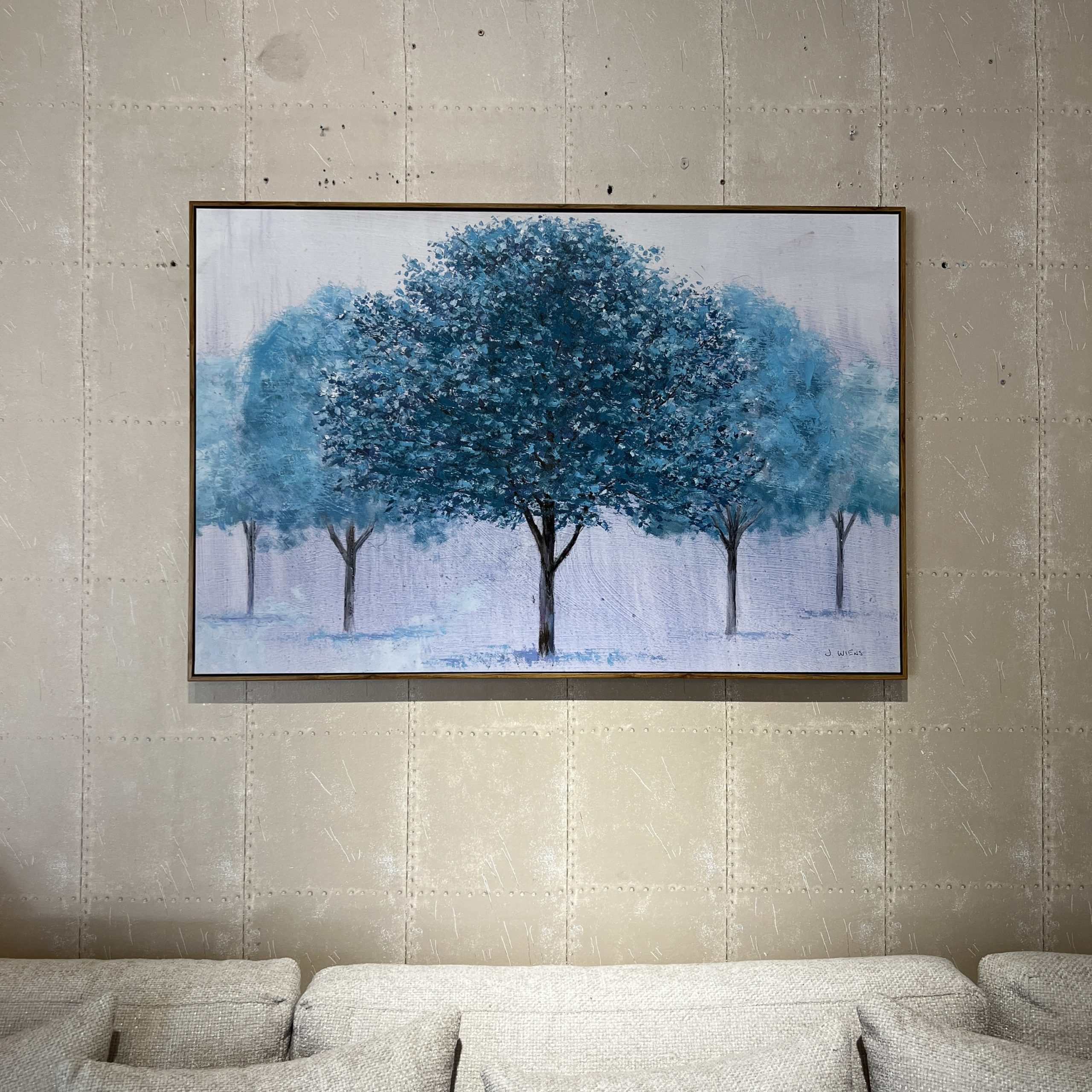 תמונה עבודת יד עצים כחולים מסגרת עץ דגם איקו תמונה עבודת יד עצים כחולים מסגרת עץ דגם איקו