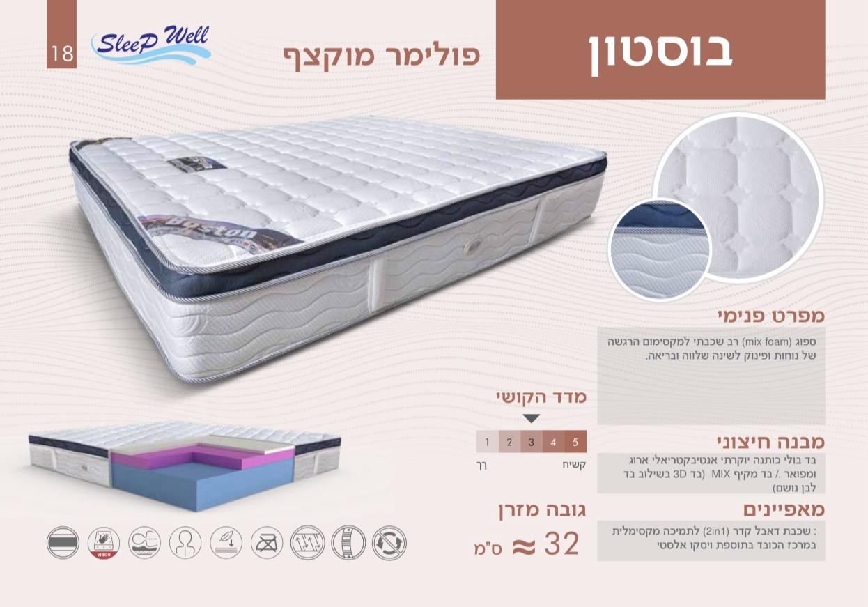 מזרון דגם בוסטון מזרון דגם בוסטון