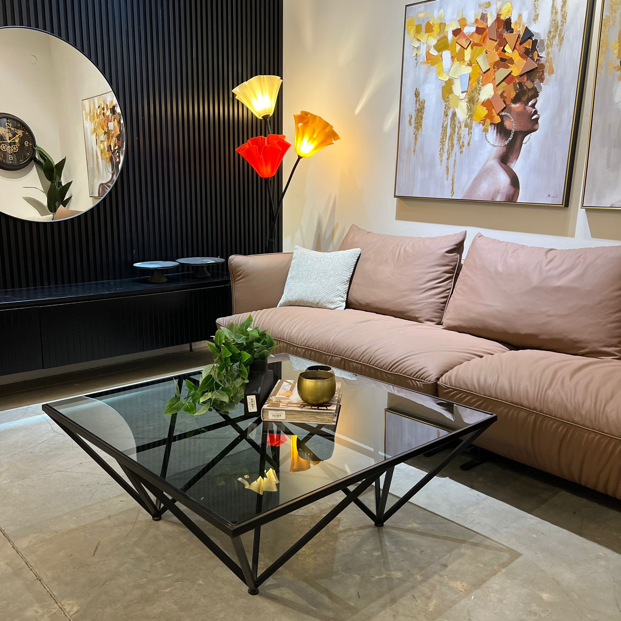 שולחן סלון דגם סקוואר שחור