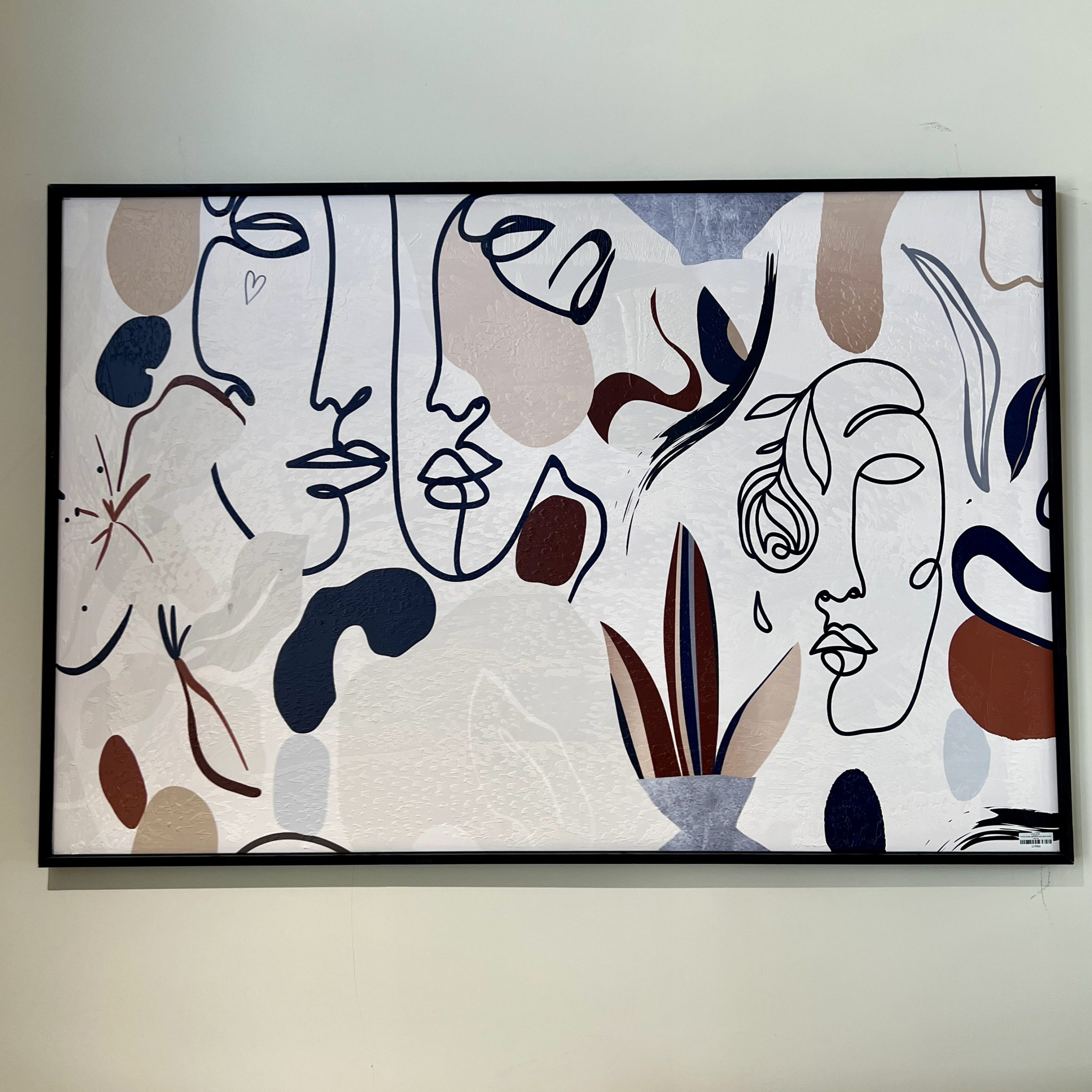 תמונה אפקט פרצופים עבודת יד מסגרת שחורה תמונה אפקט פרצופים עבודת יד מסגרת שחורה