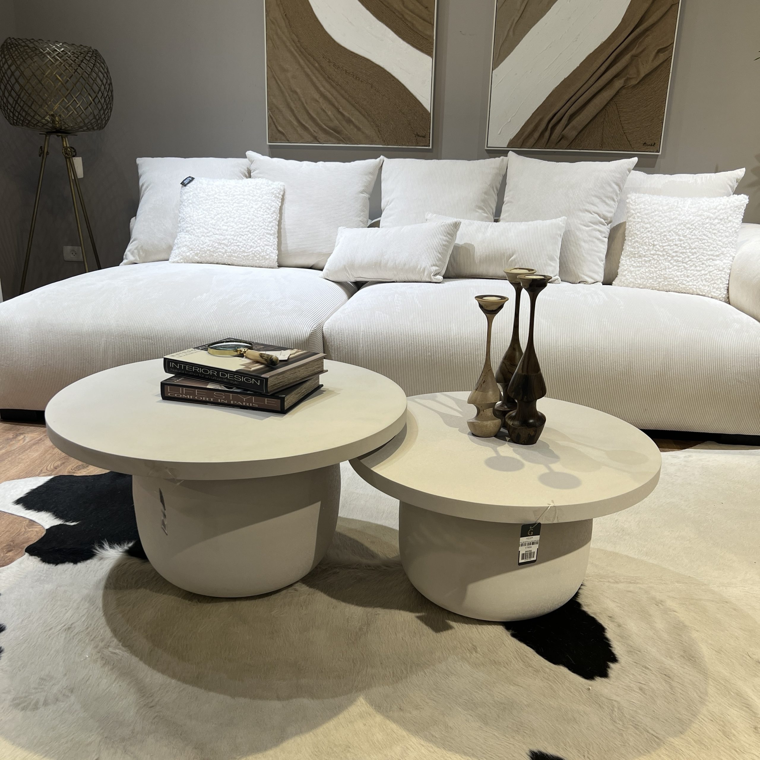 שולחן סלון מטאל וויט