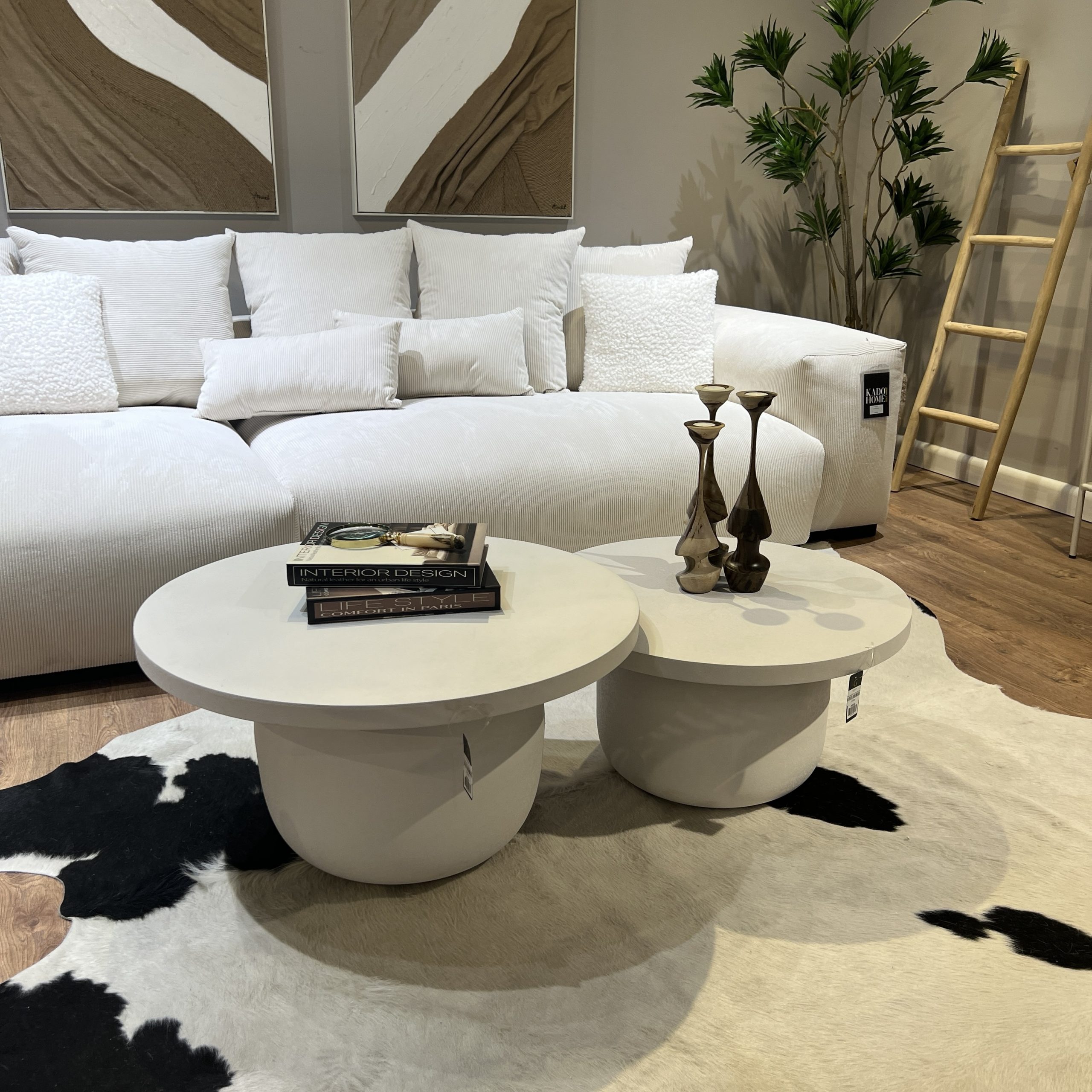 שולחן סלון מטאל וויט