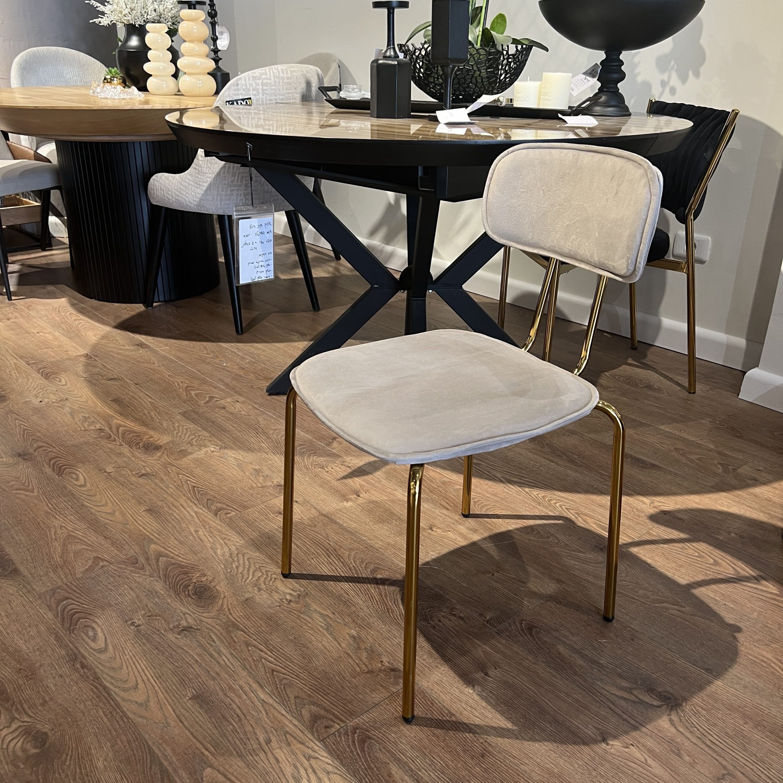 כיסא מעוצב יוקרתי אפור דגם סטפני - SALE! כיסא מעוצב יוקרתי אפור דגם סטפני - SALE!