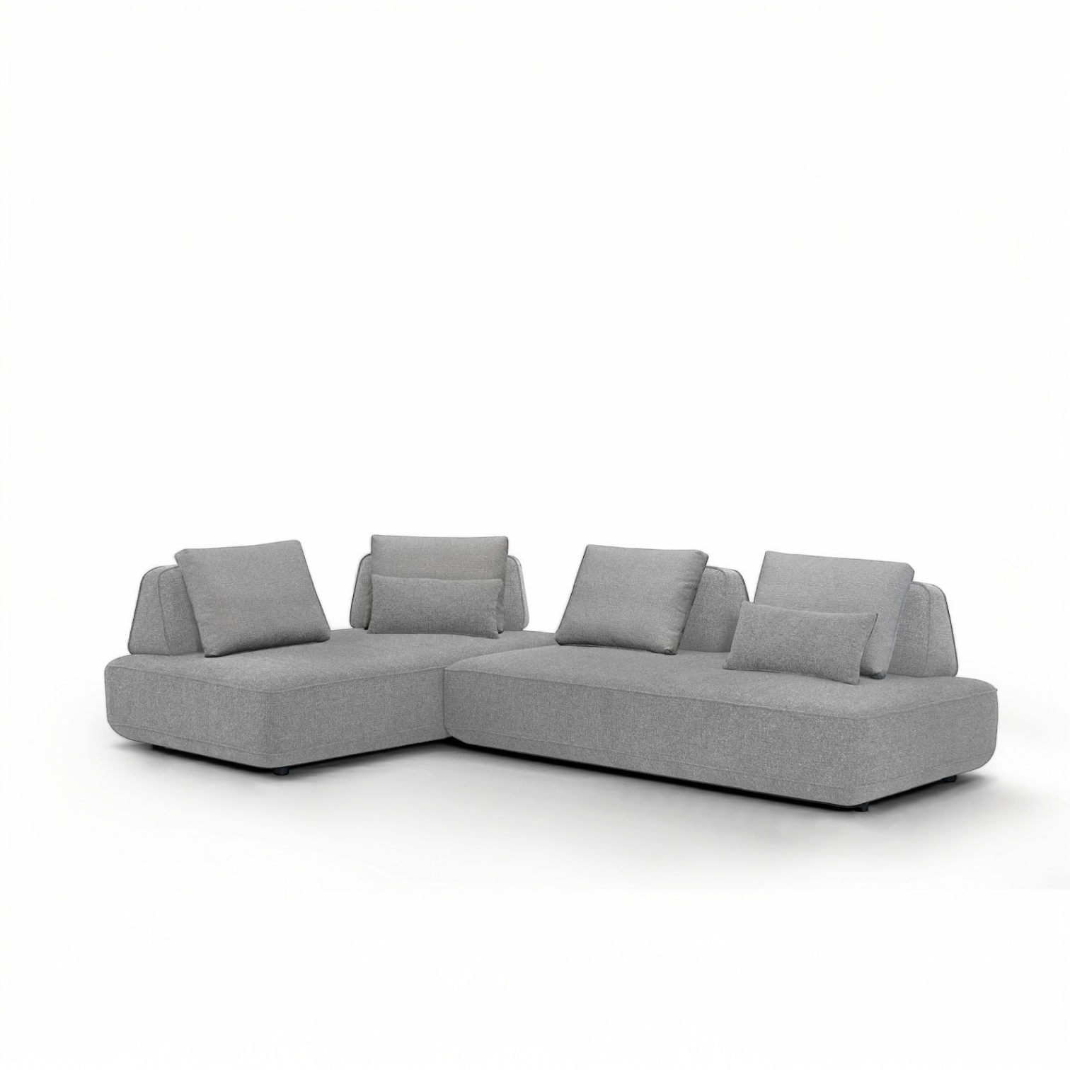 ספה מודולרית פינתית בד אריג אפור אבן בהיר דגם מייסון photo number 5