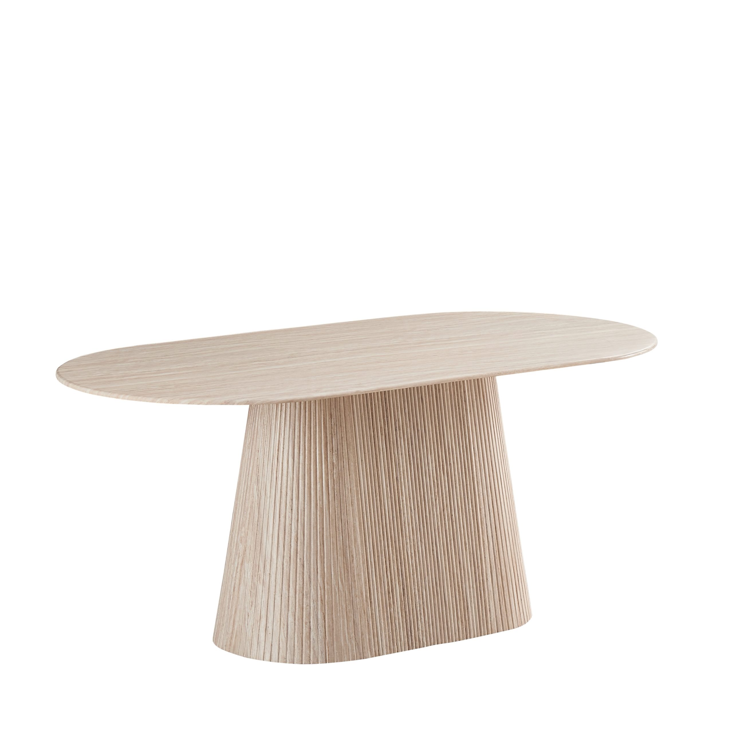 שולחן אוכל מלבני פינות מעוגלות טרוורטין דגם סלינה שולחן אוכל מלבני פינות מעוגלות טרוורטין דגם סלינה