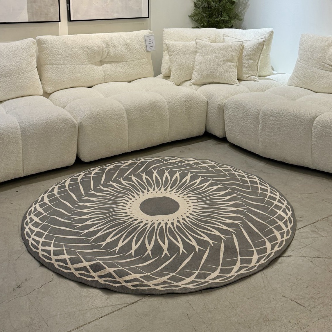 שטיח עגול מנדלה דגם סלים
