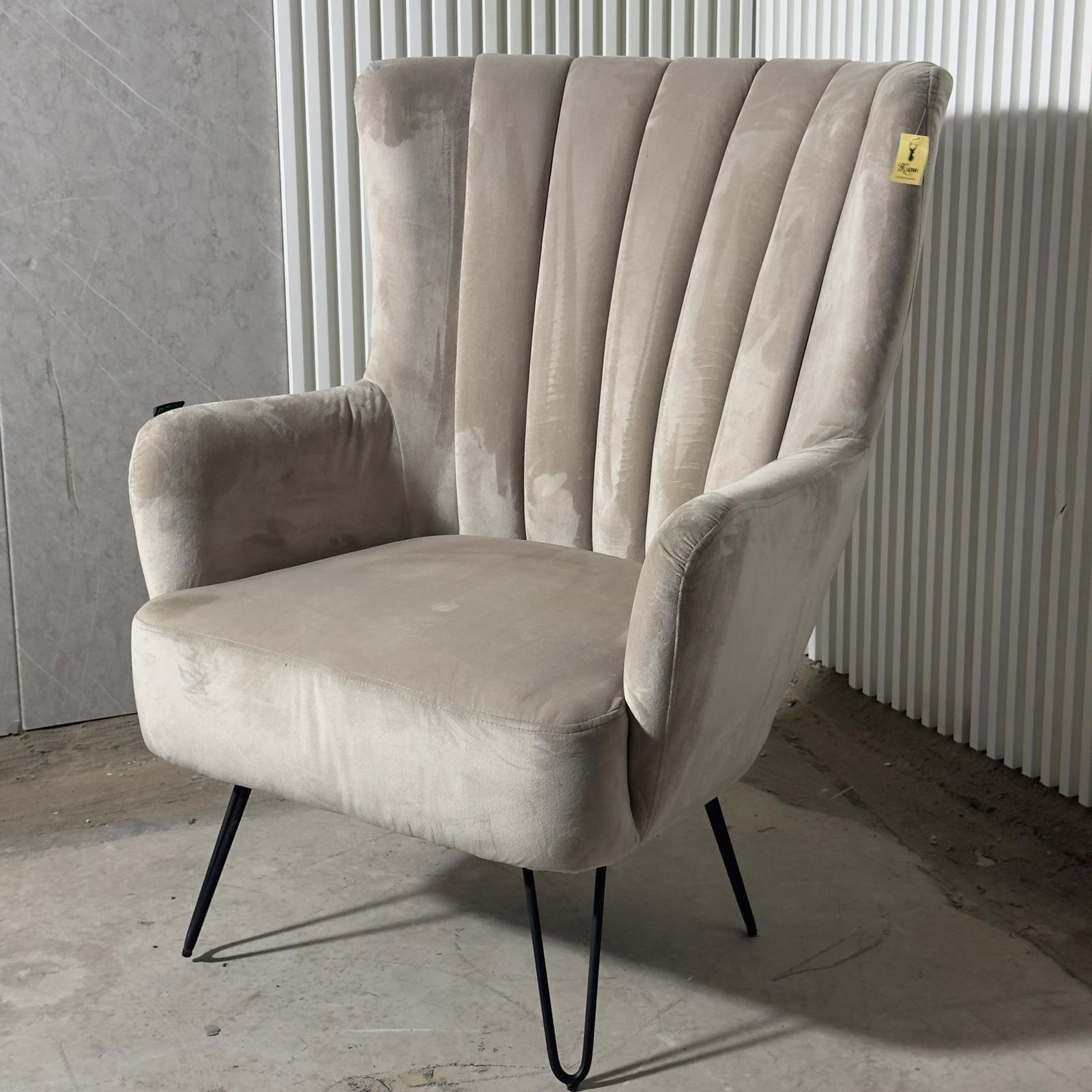 כורסא מניפה בד קטיפה נס קפה כורסא מניפה בד קטיפה נס קפה