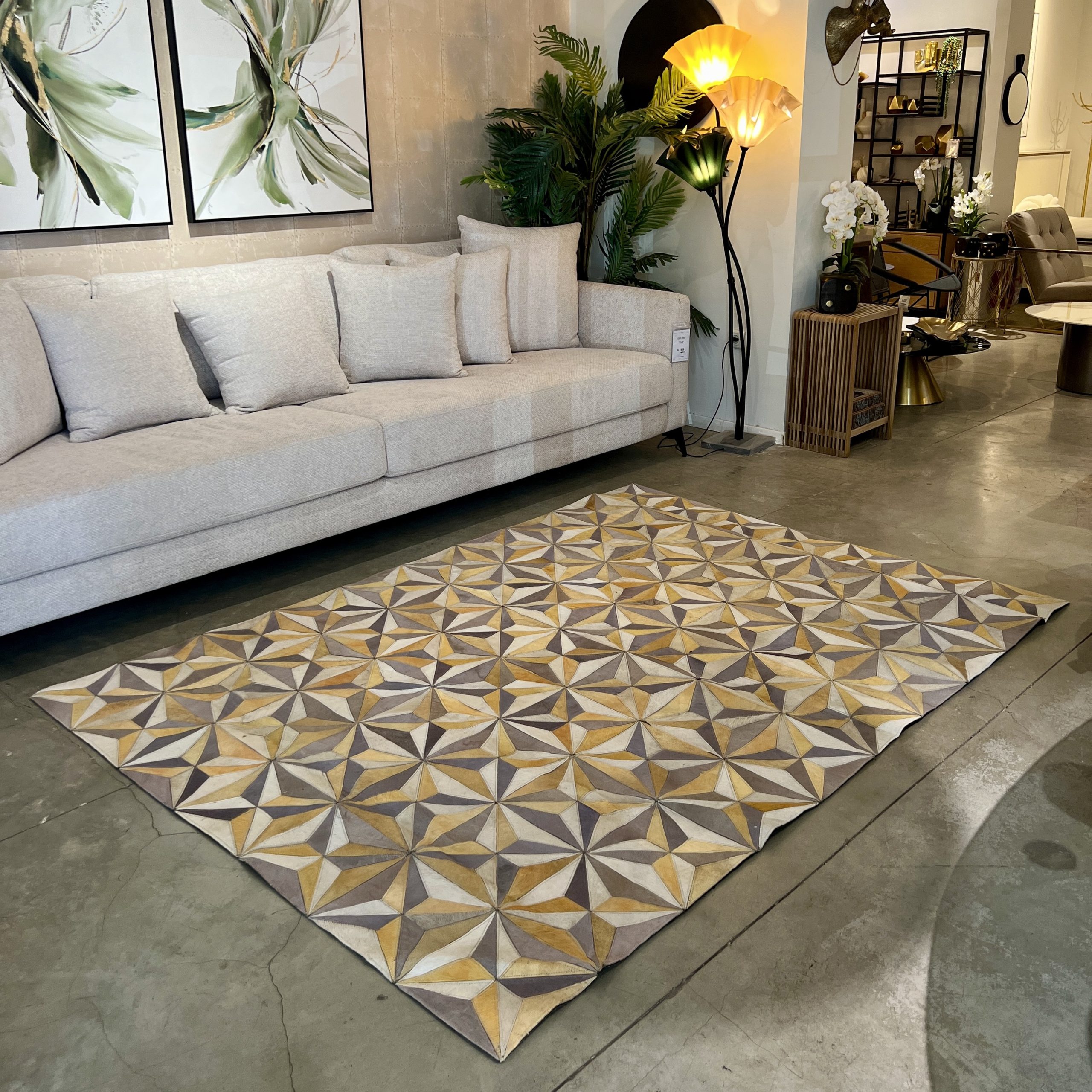 שטיח עור עבודת יד צבעוני כוכבים דגם אטלאס שטיח עור עבודת יד צבעוני כוכבים דגם אטלאס