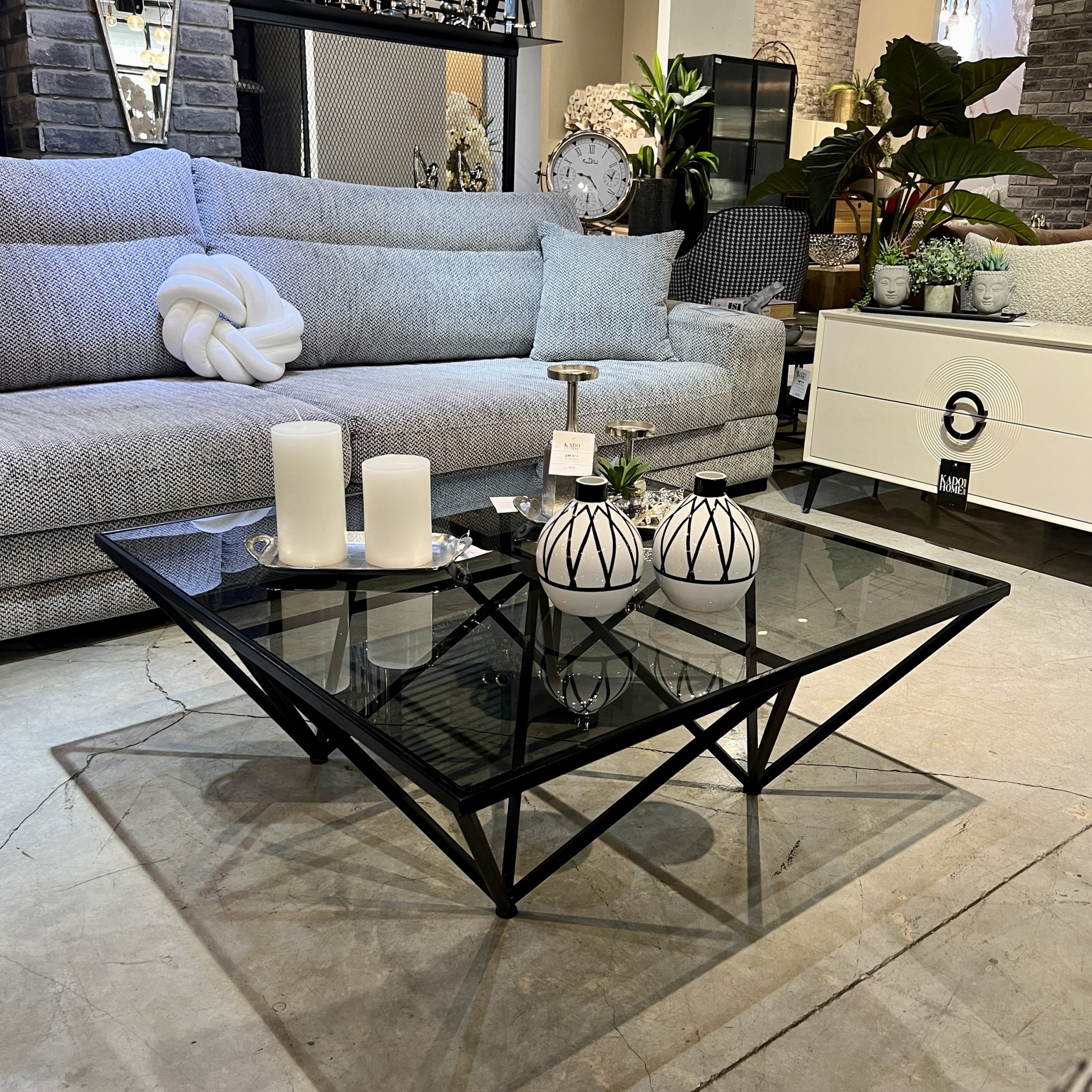 שולחן סלון דגם סקוואר שחור