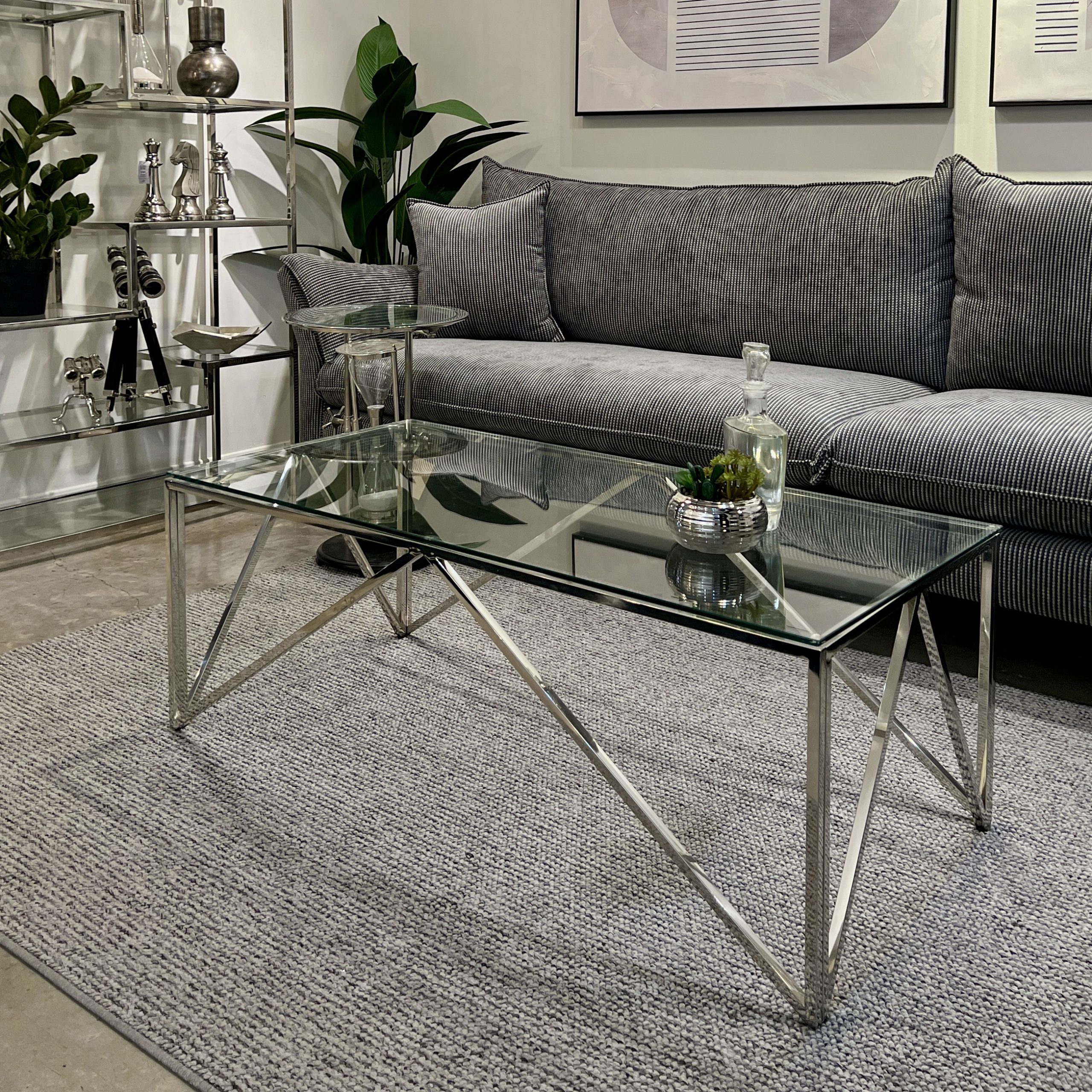 שולחן סלון דגם קריפטון ניקל שולחן סלון דגם קריפטון ניקל