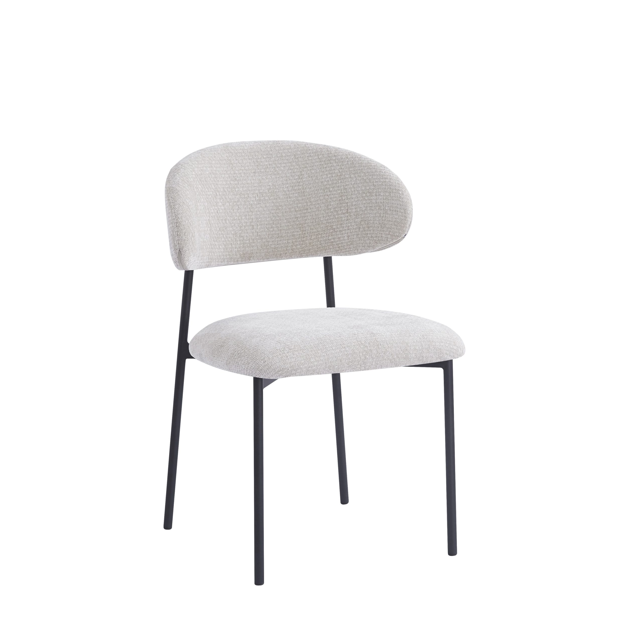 כיסא רינו אריג שמנת רגל ברזל שחור דגם גרייס כיסא רינו אריג שמנת רגל ברזל שחור דגם גרייס