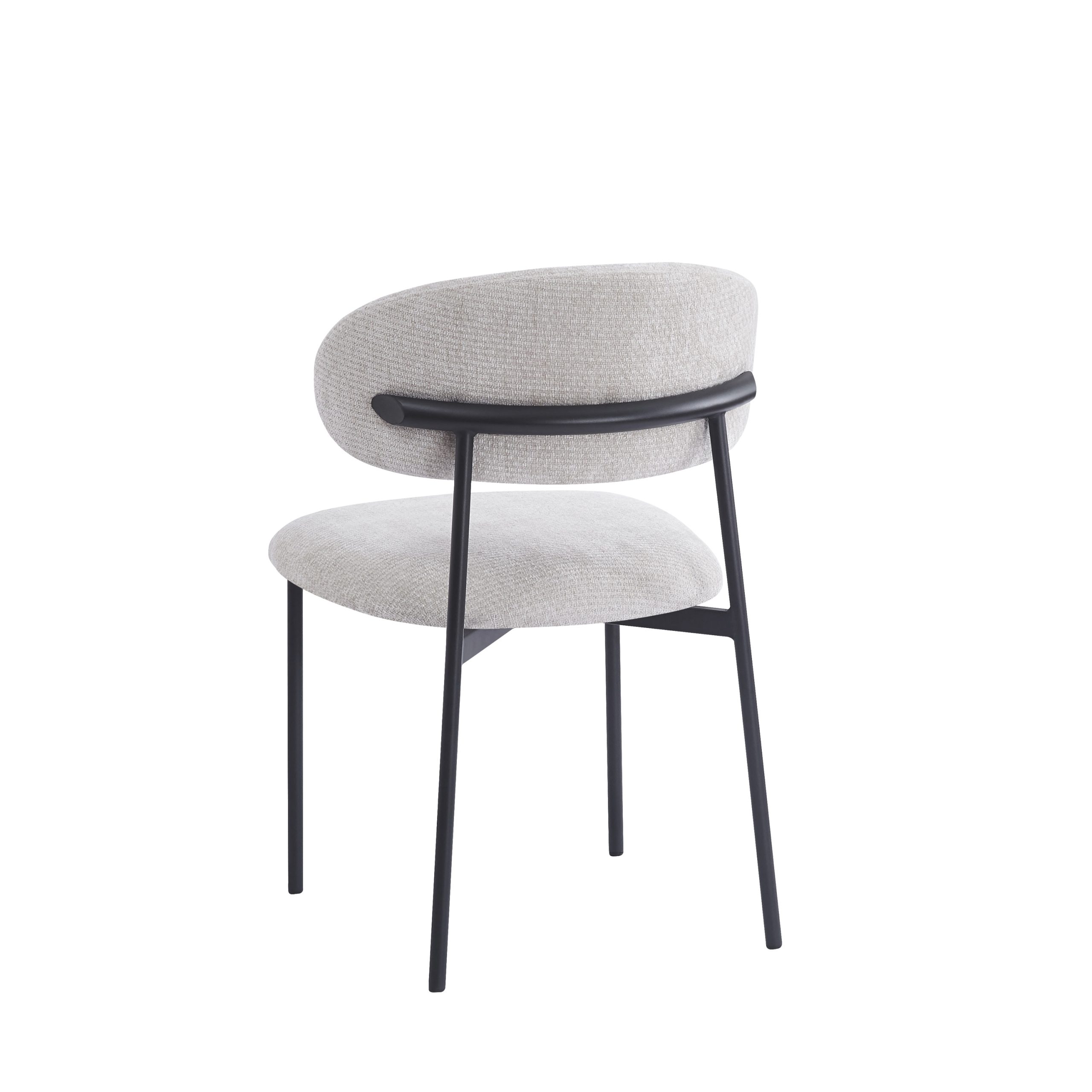 כיסא רינו אריג שמנת רגל ברזל שחור דגם גרייס כיסא רינו אריג שמנת רגל ברזל שחור דגם גרייס