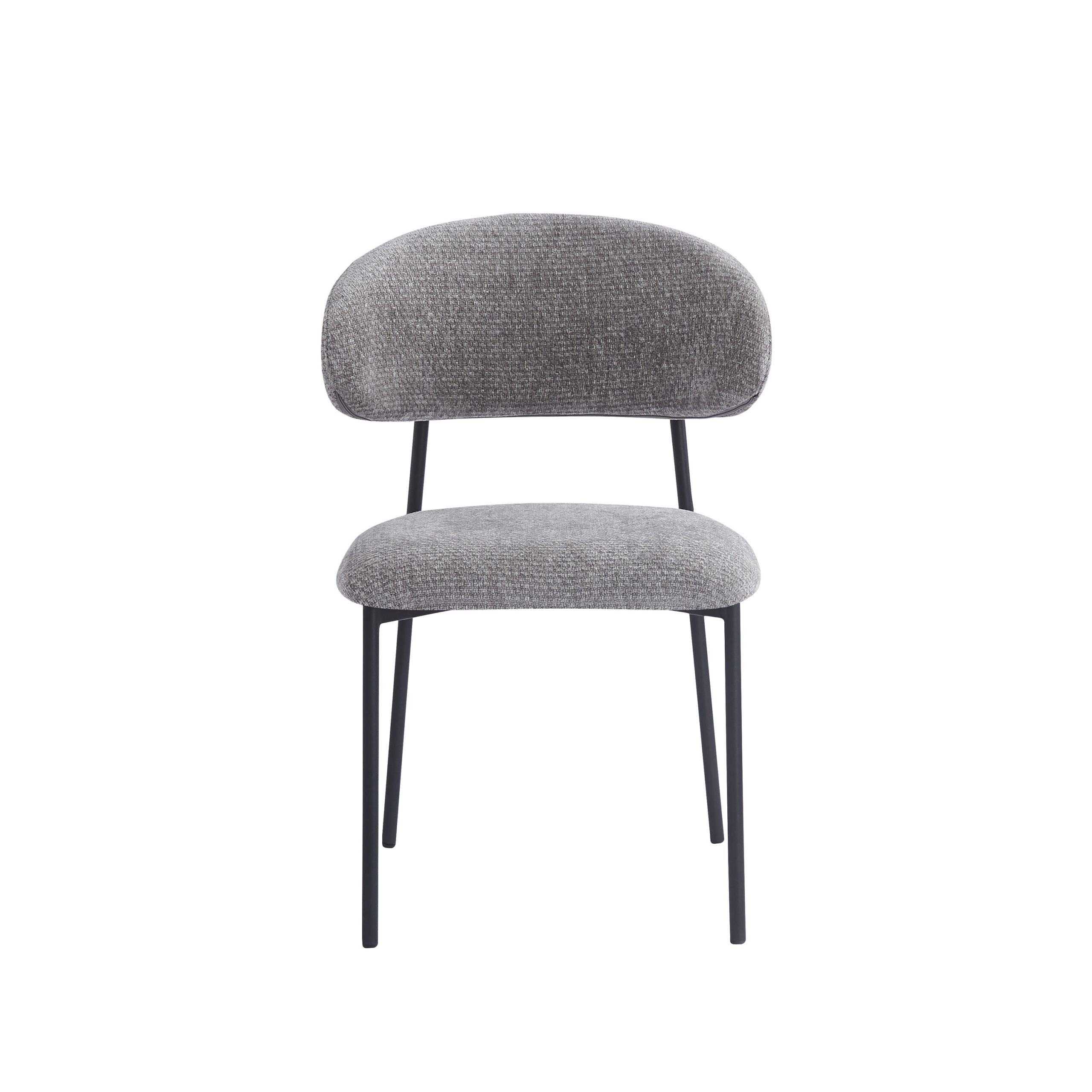 כיסא רינו אריג אפור רגל ברזל שחור דגם גרייס כיסא רינו אריג אפור רגל ברזל שחור דגם גרייס